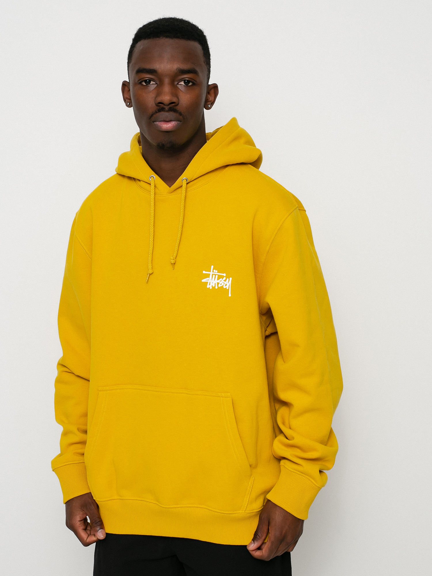 Bluza z kapturem Stussy Basic Stussy HD (honey)