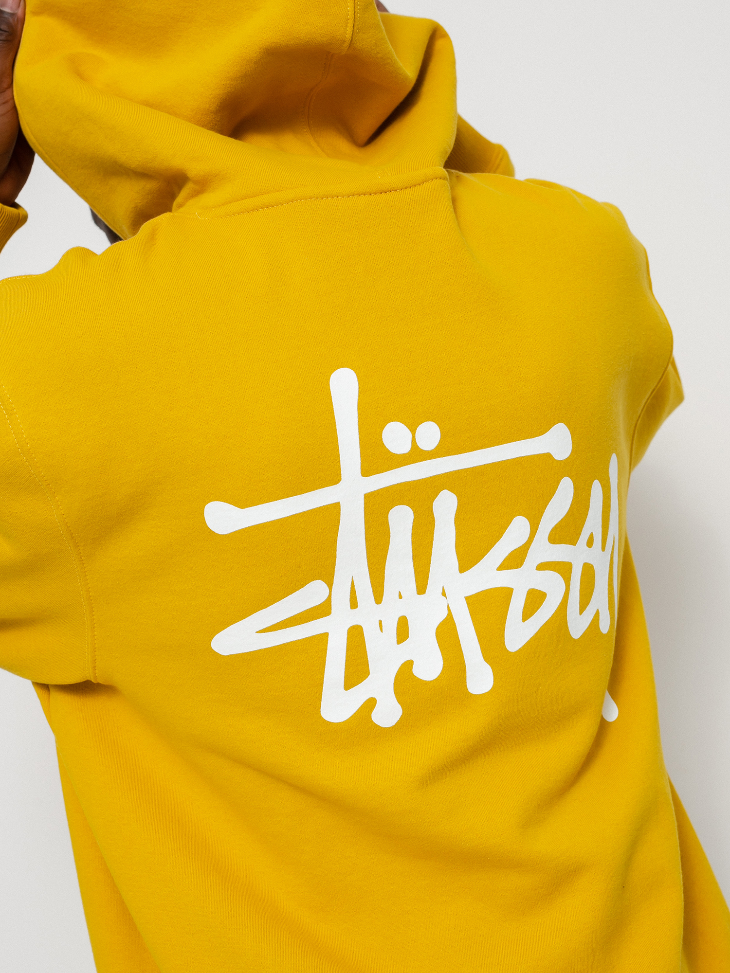 Bluza z kapturem Stussy Basic Stussy HD (honey)