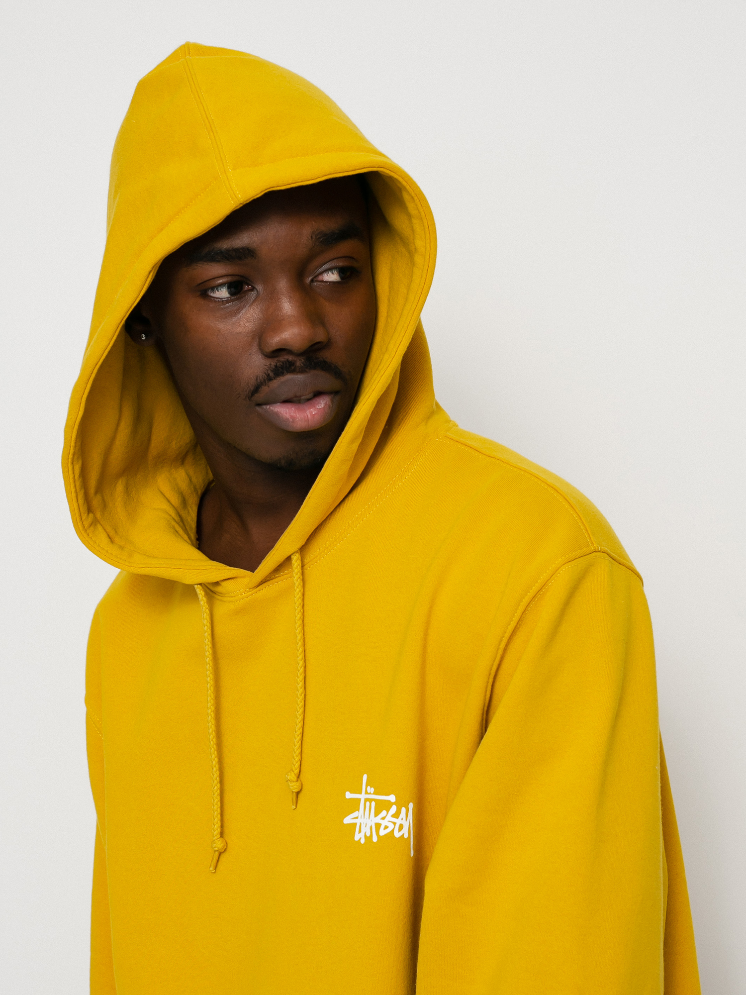 Bluza z kapturem Stussy Basic Stussy HD (honey)