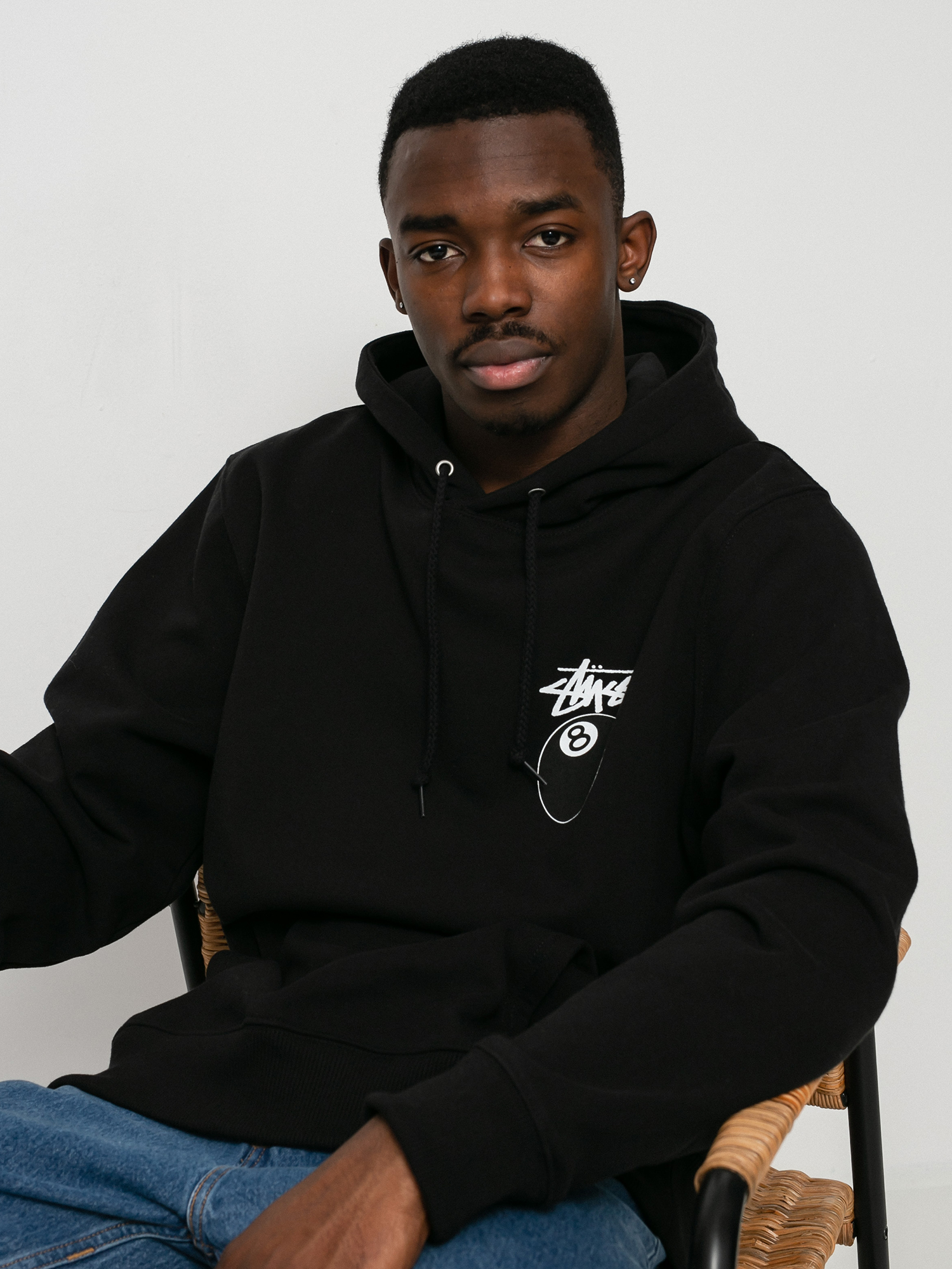 Bluza z kapturem Stussy 8 Ball HD (black)