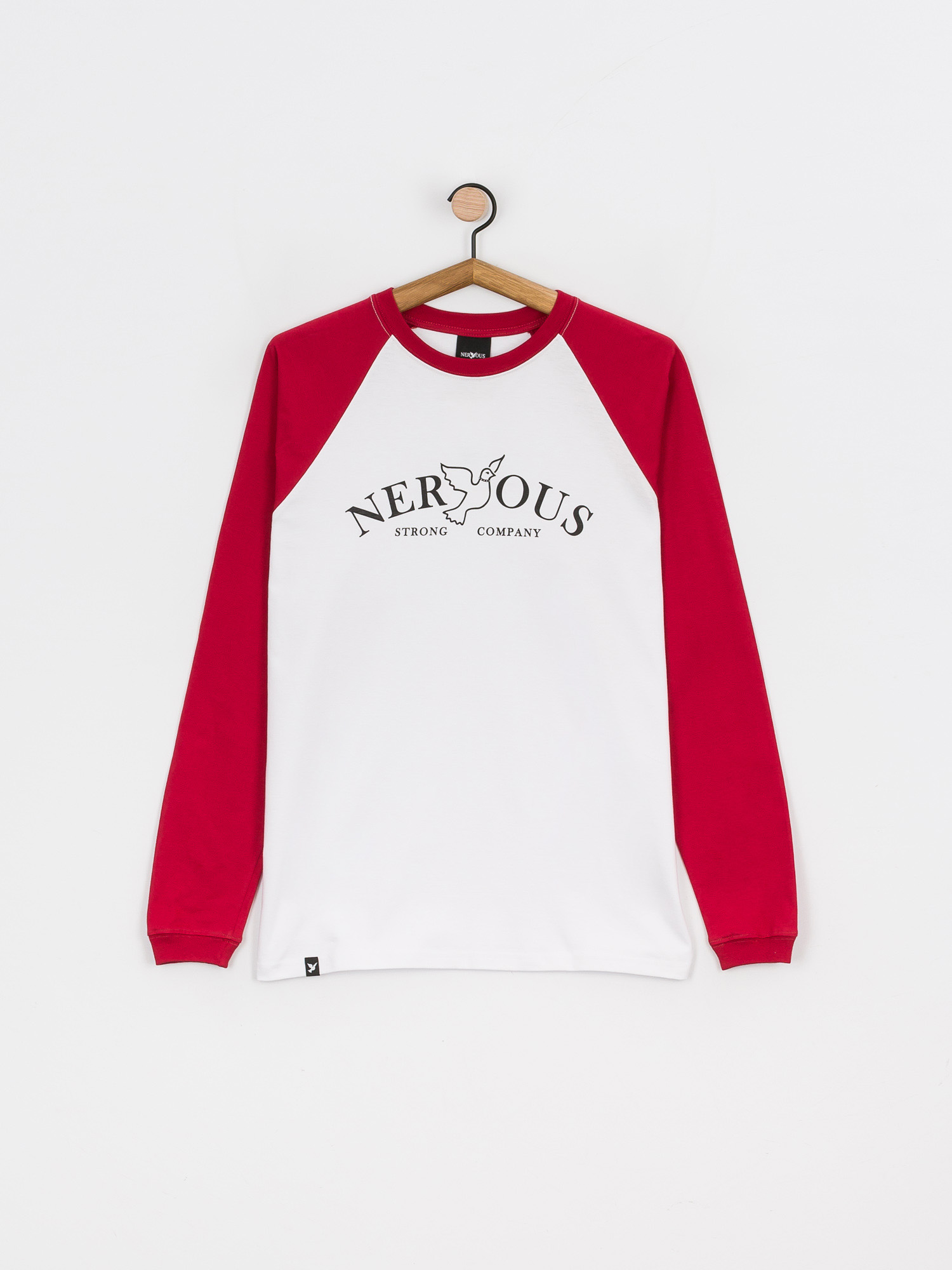 Longsleeve Nervous First Logo (red/white)