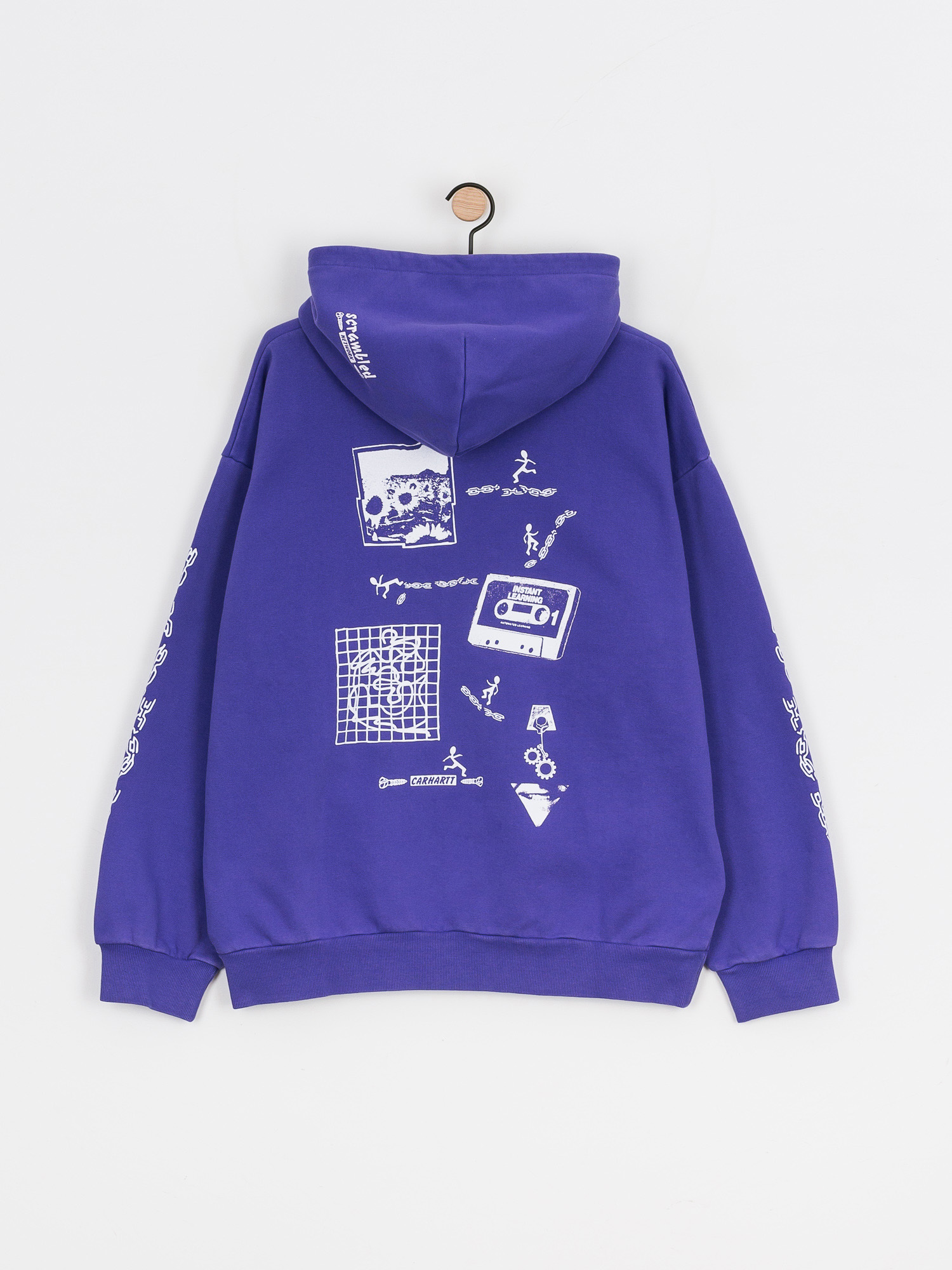 Bluza z kapturem Carhartt WIP Scramble HD (razzmic/white)