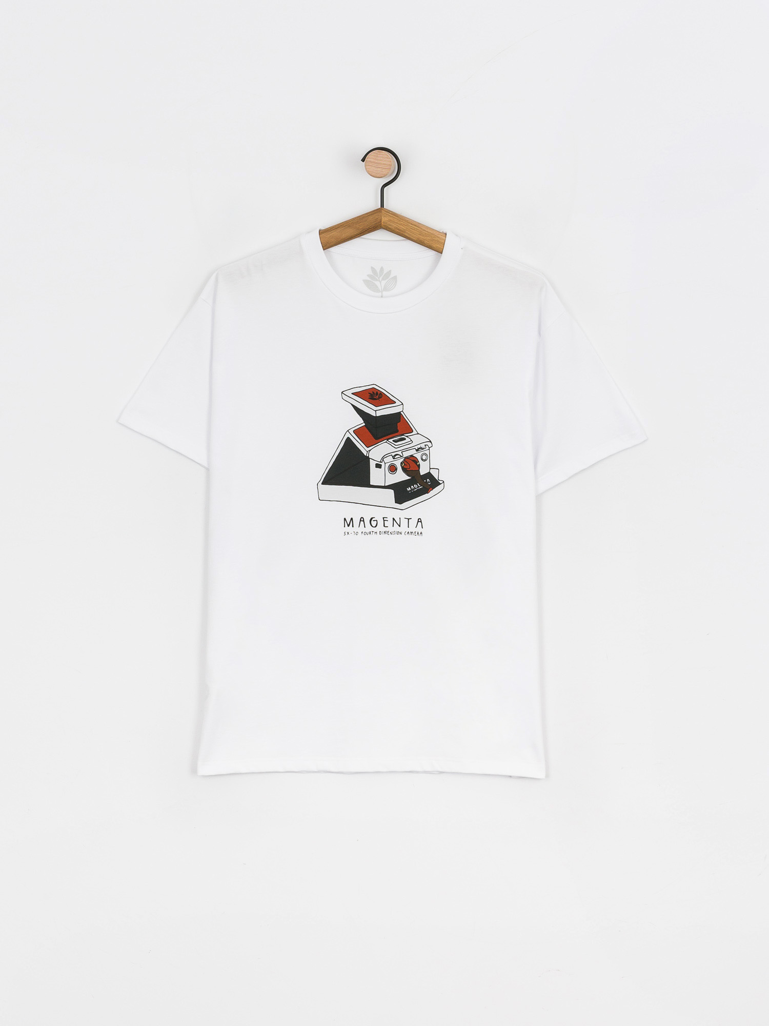 T-shirt Magenta Camera (white)