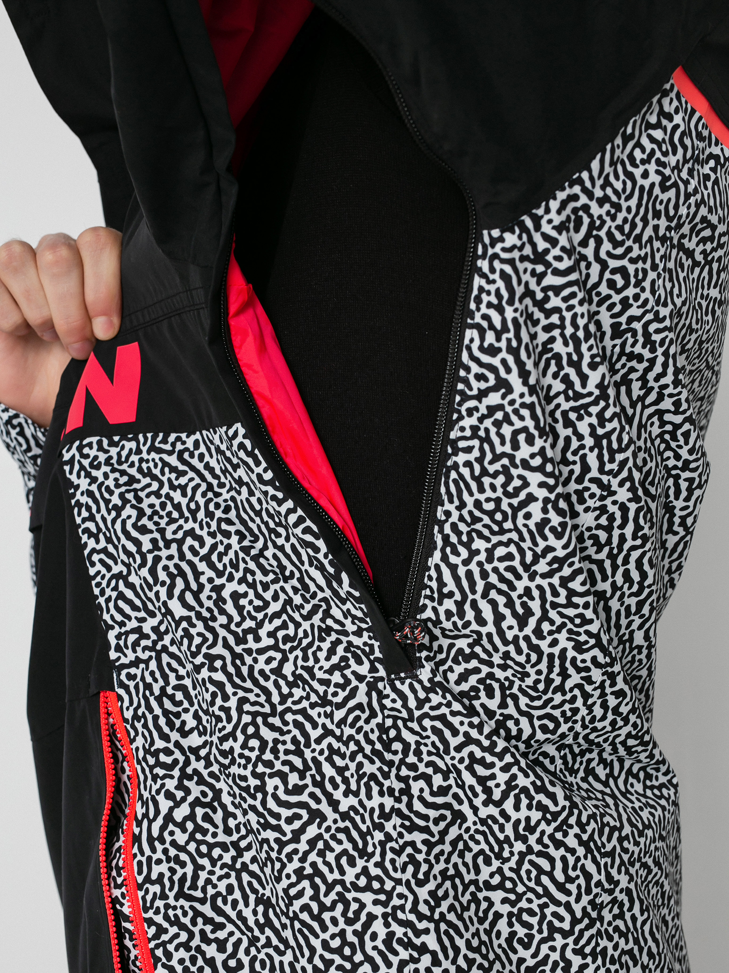 Męska Kurtka snowboardowa Burton Frostner Anorak (true black/pj print)
