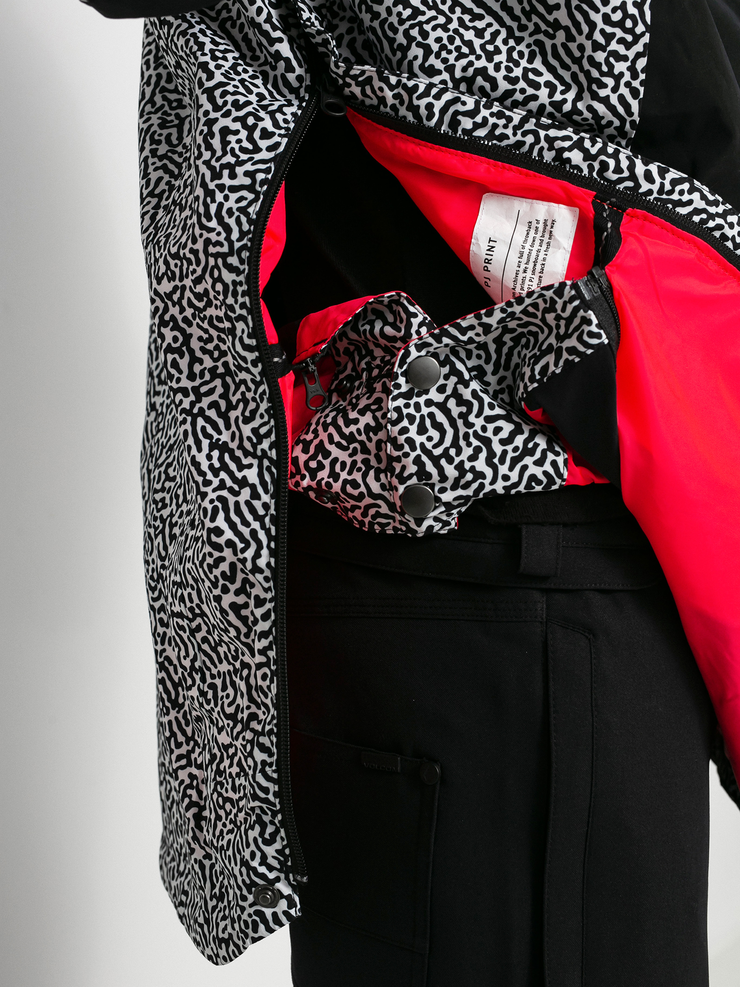 Męska Kurtka snowboardowa Burton Frostner Anorak (true black/pj print)
