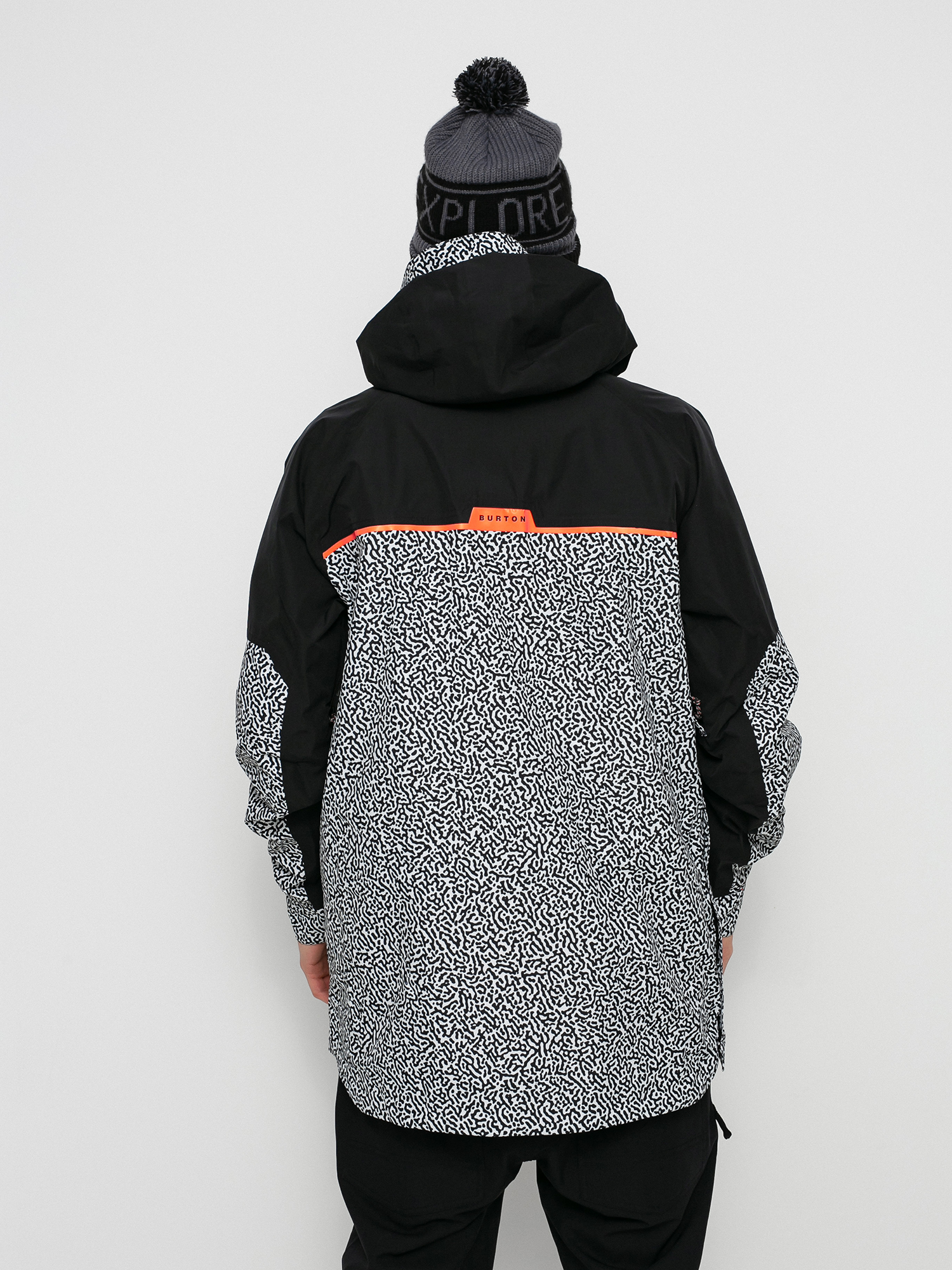 Męska Kurtka snowboardowa Burton Frostner Anorak (true black/pj print)