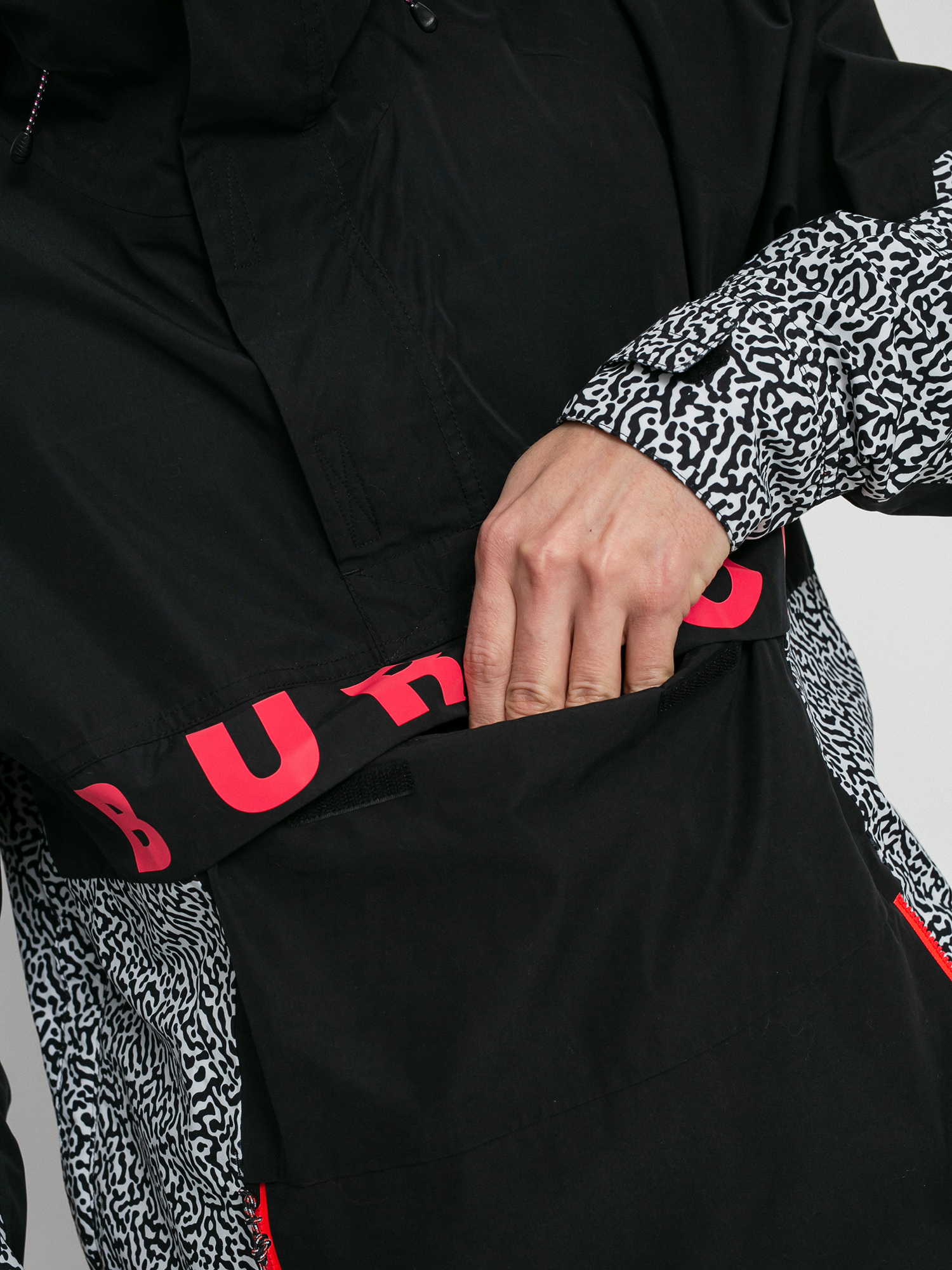 Męska Kurtka snowboardowa Burton Frostner Anorak (true black/pj print)