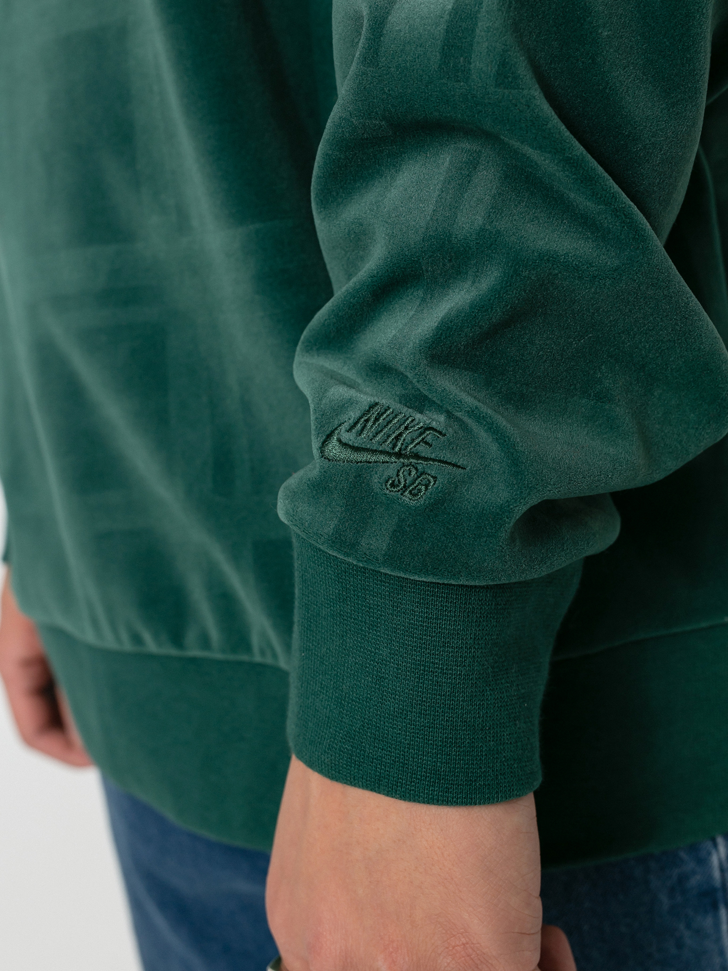 Sweter Nike SB Plaid Crew (noble green/noble green)