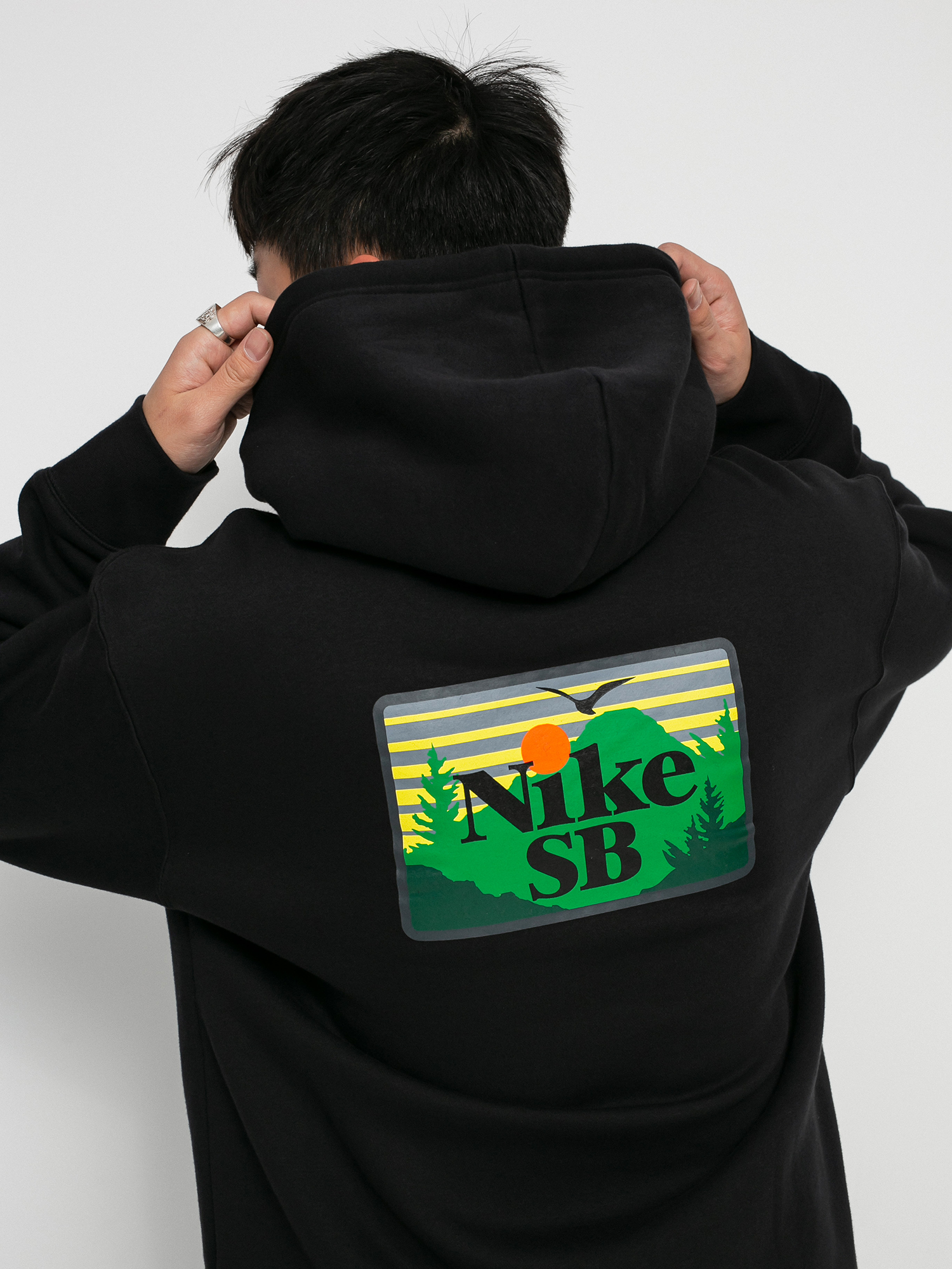 Bluza z kapturem Nike SB One Off HD (black/yellow strike)