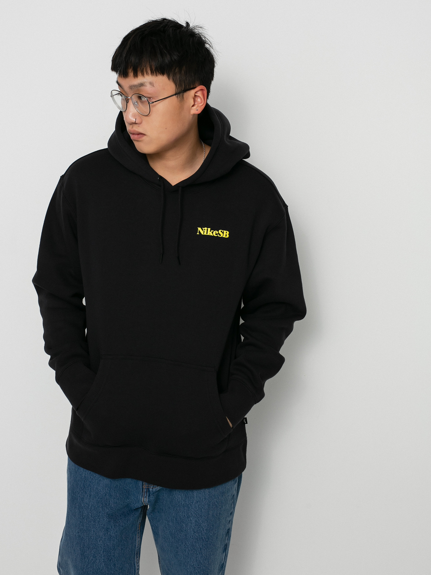 Bluza z kapturem Nike SB One Off HD (black/yellow strike)