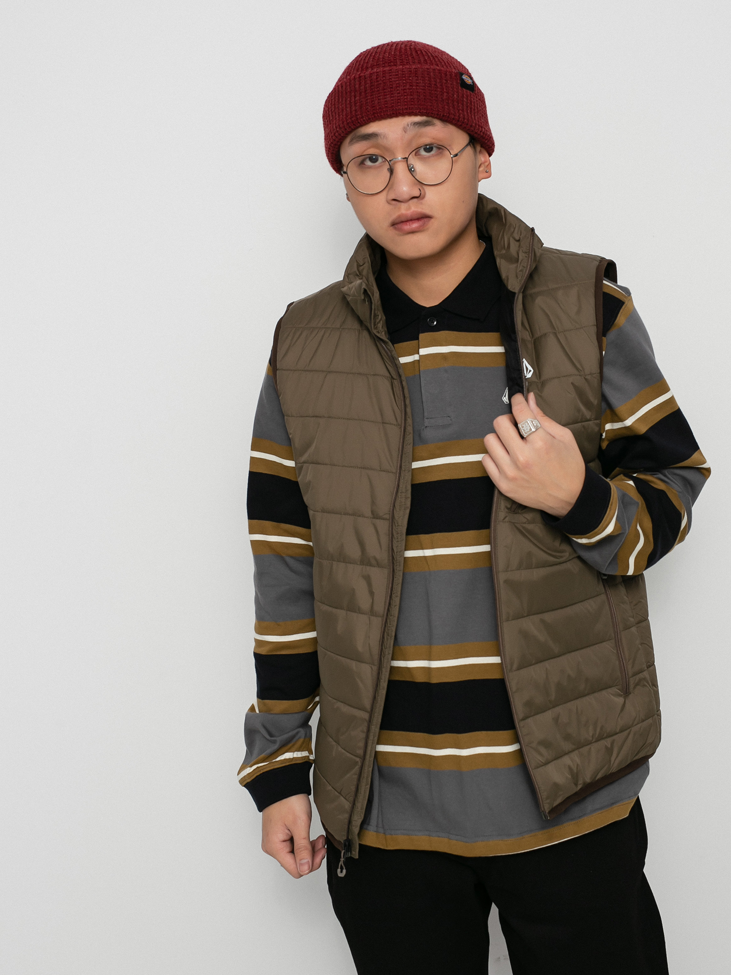 Kamizelka Volcom Puff Puff Vest (dark teak)