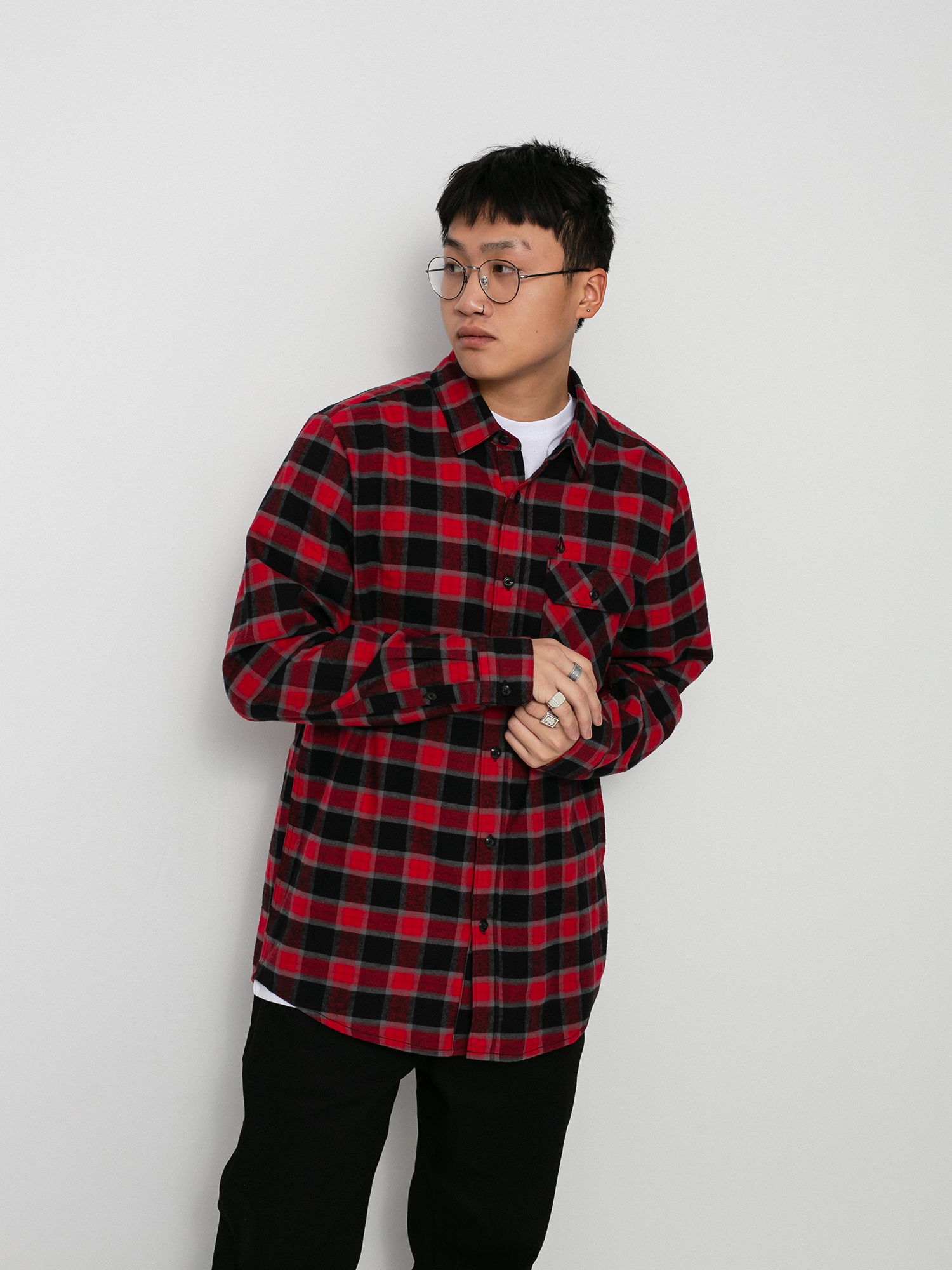 Koszula Volcom Shadows Flannel Ls (black)