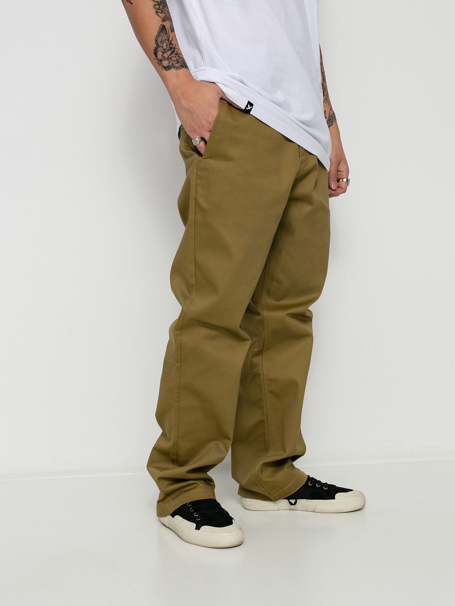 Spodnie Volcom Frickin Skate Chino (dark khaki)