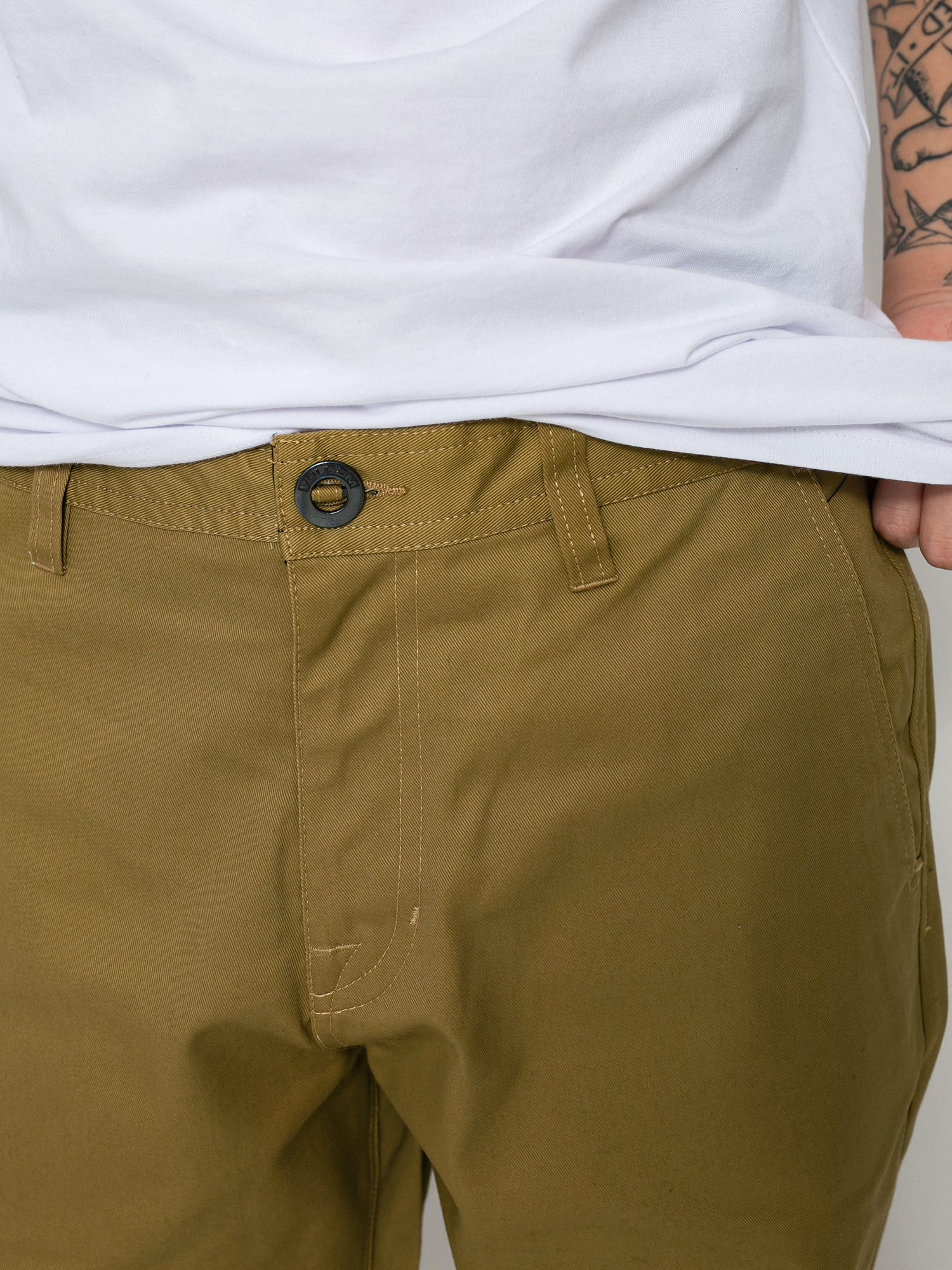 Spodnie Volcom Frickin Skate Chino (dark khaki)