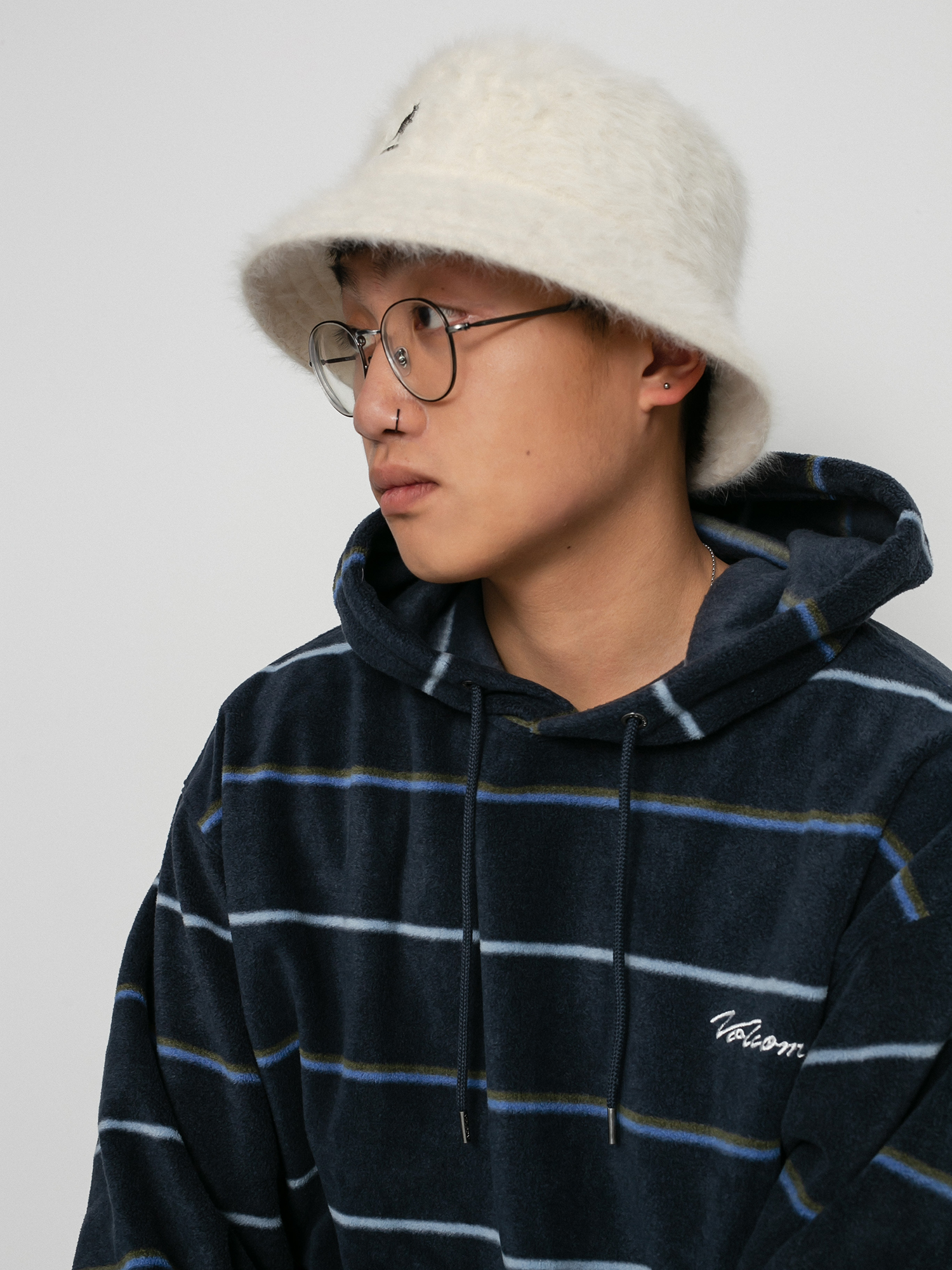 Bluza z kapturem Volcom Throw Exceptions HD (navy)