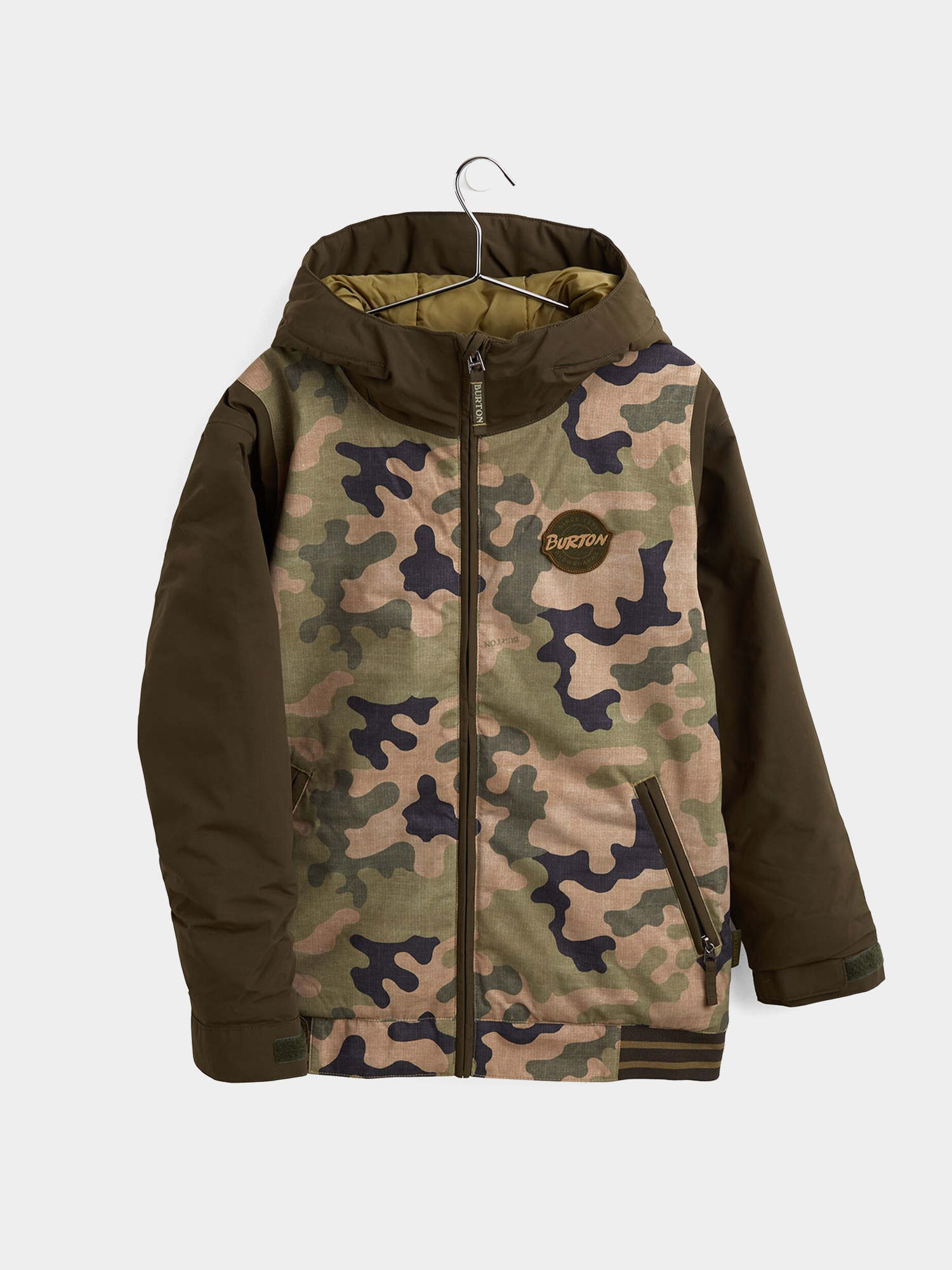 Kurtka snowboardowa Burton Game Day JR (martini olive terra camo/forest night)