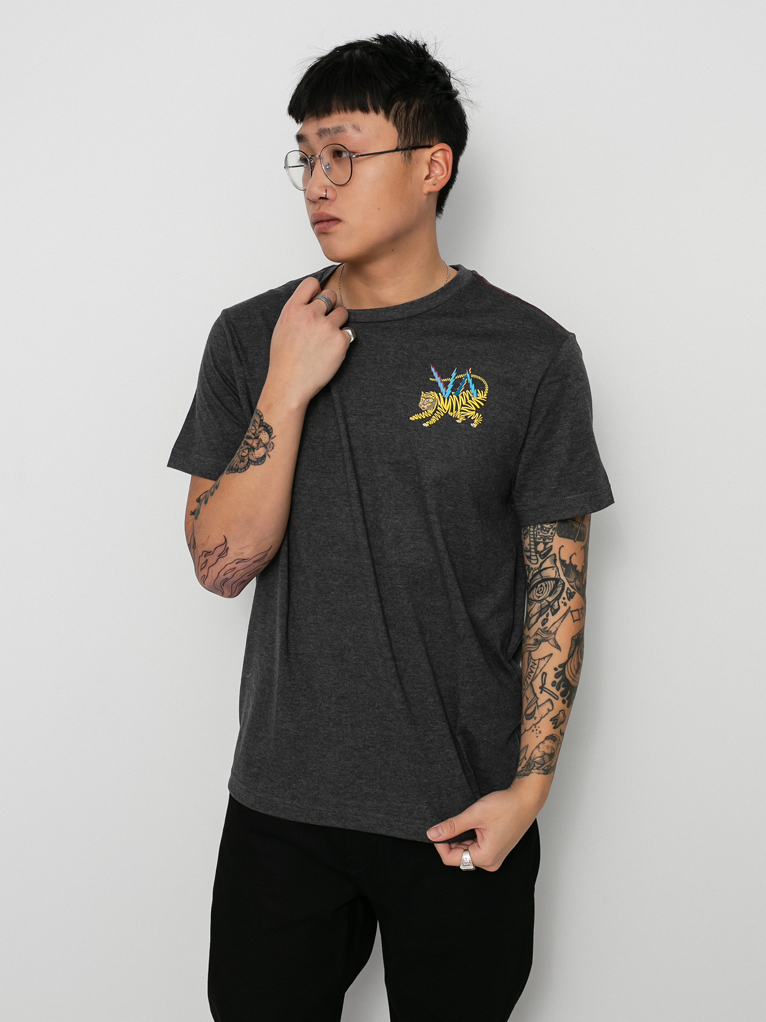 T-shirt RVCA Ml Tiger (dark charcoal)