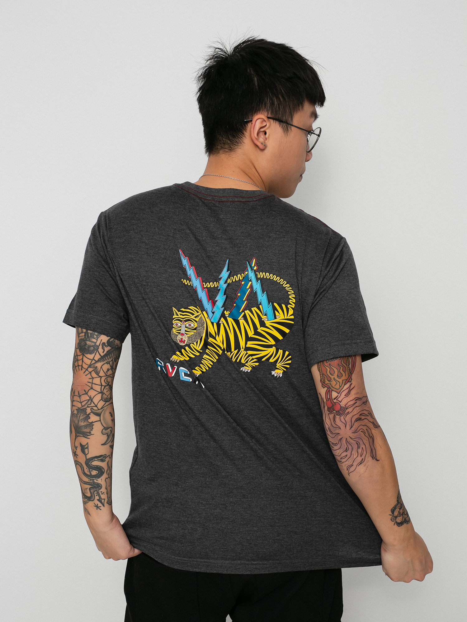 T-shirt RVCA Ml Tiger (dark charcoal)