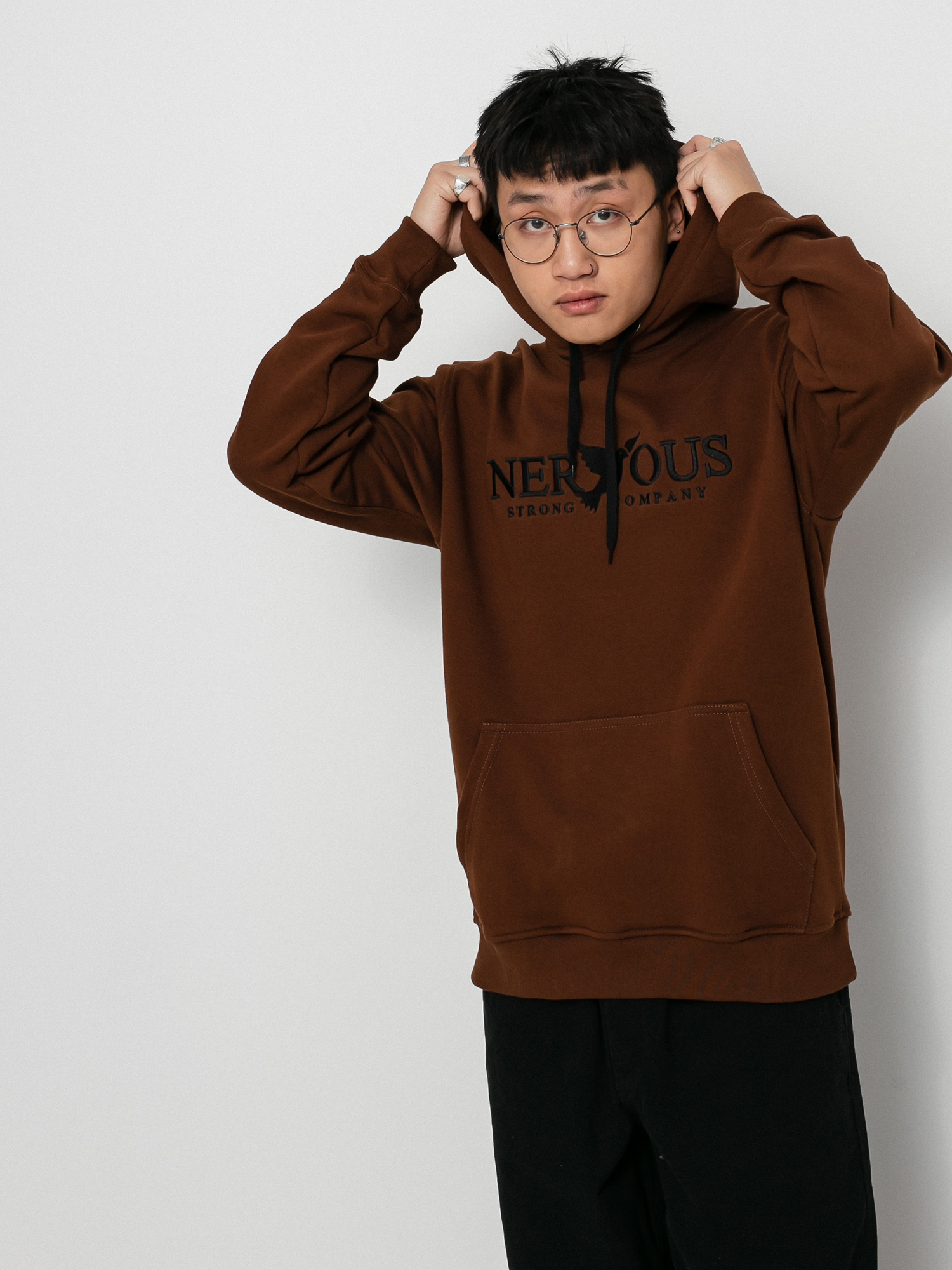 Bluza z kapturem Nervous Classic HD (brown)