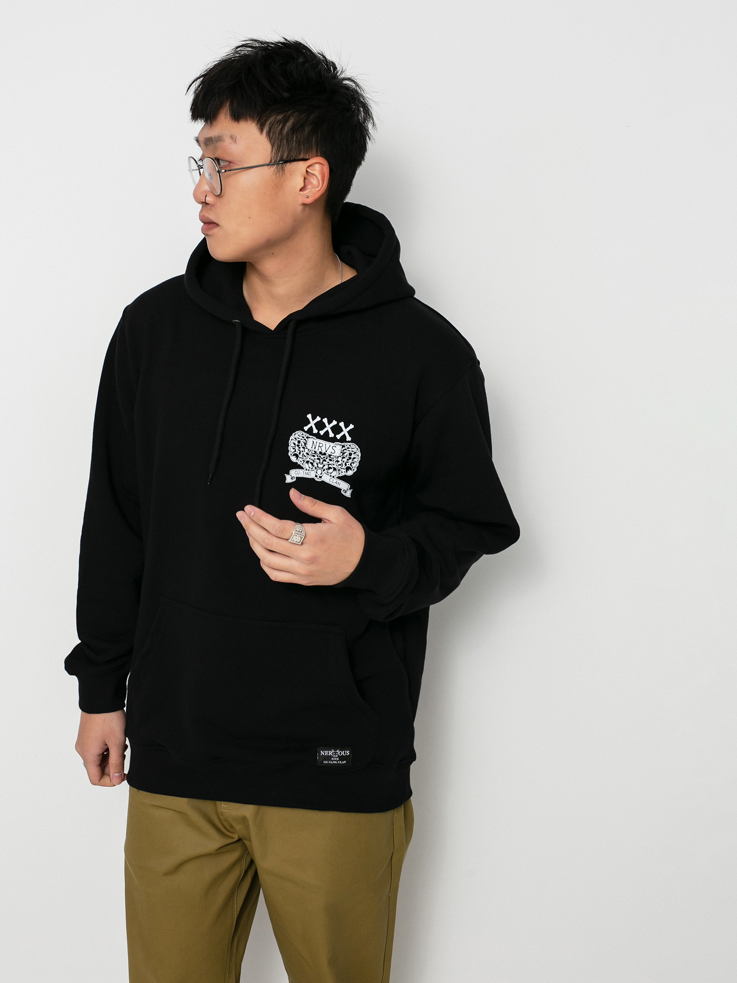 Bluza z kapturem Nervous Gu Tang Clan HD (black)