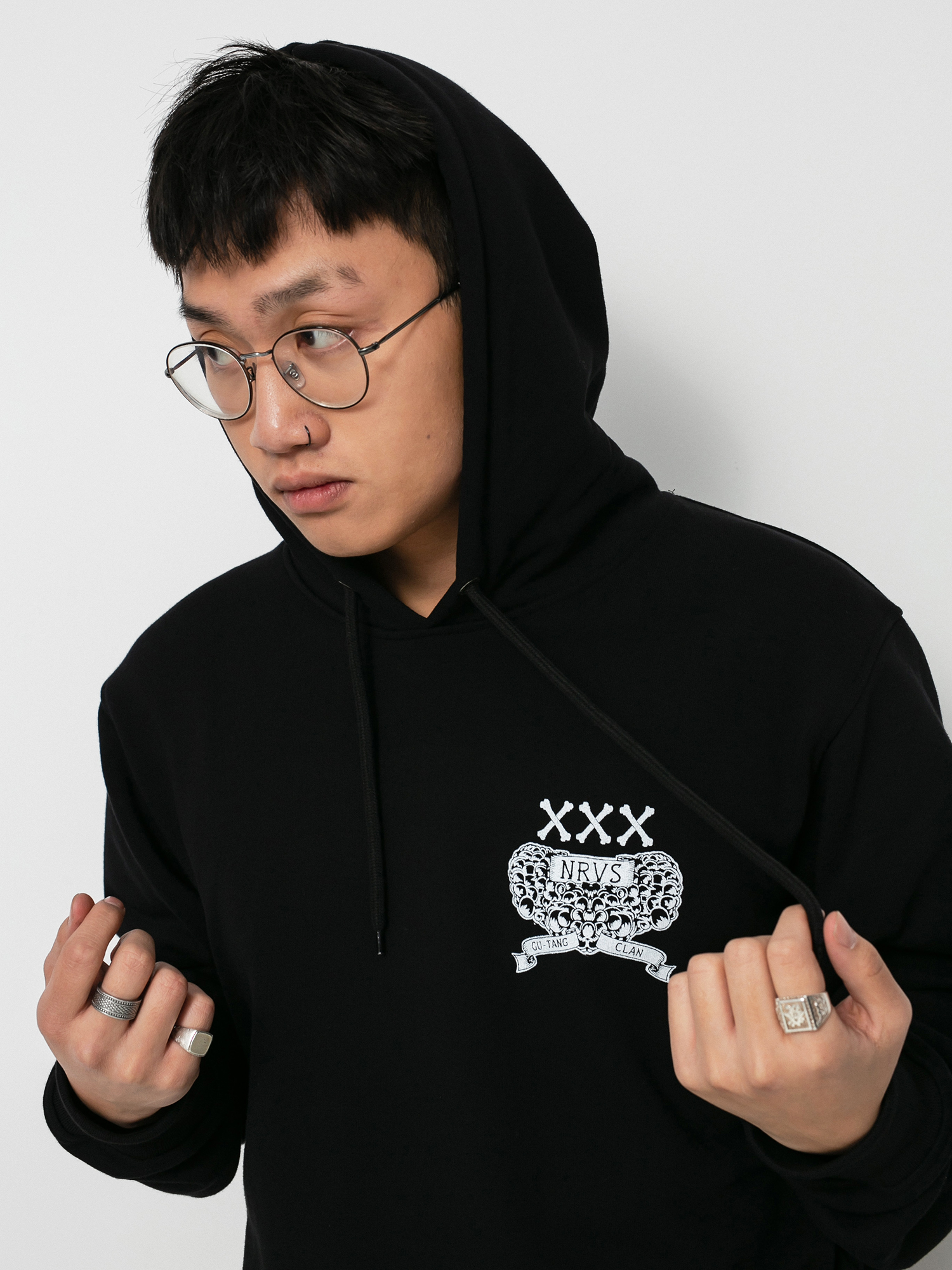 Bluza z kapturem Nervous Gu Tang Clan HD (black)