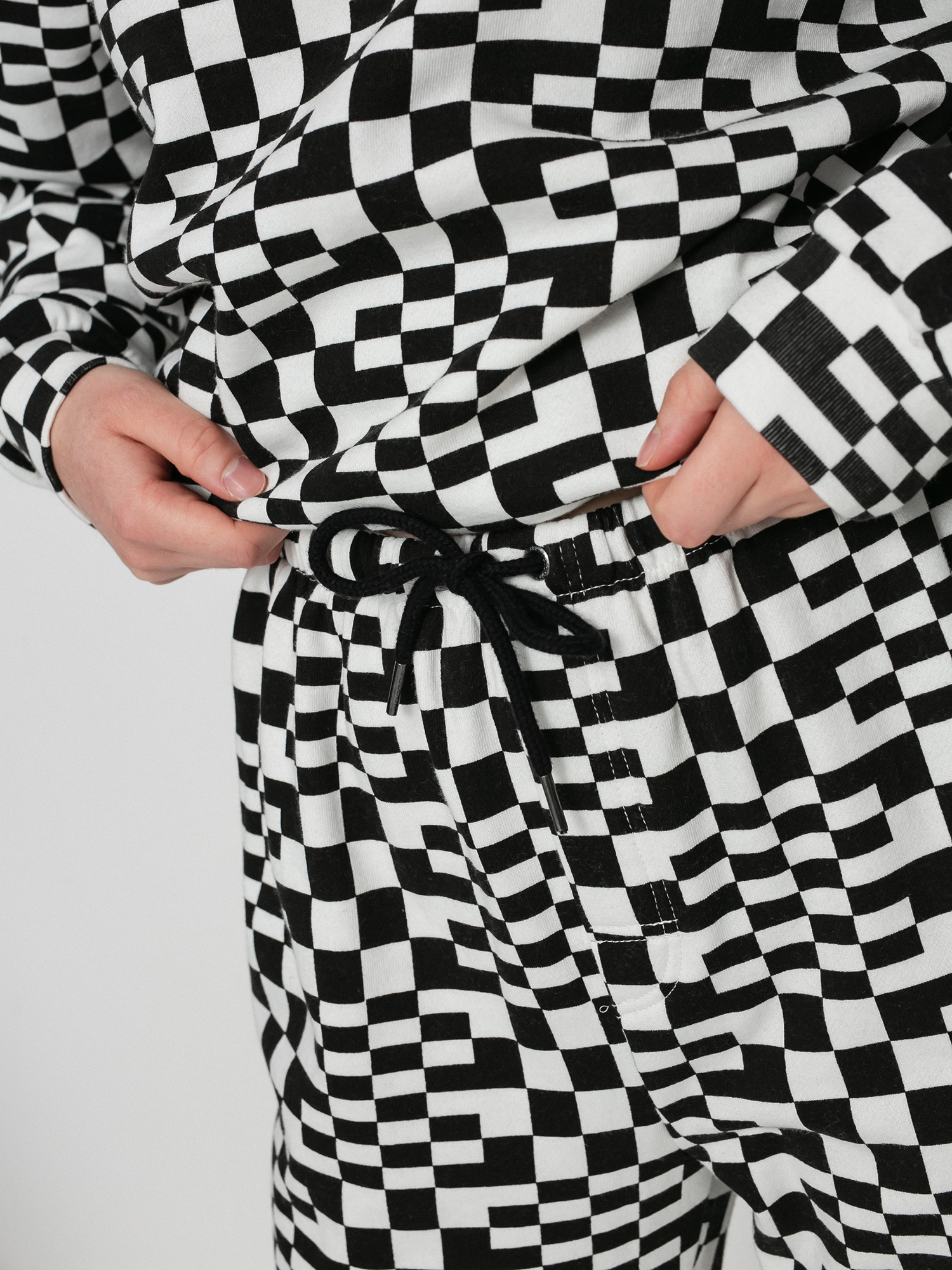 Spodnie Volcom Check U Out Wmn (black white)