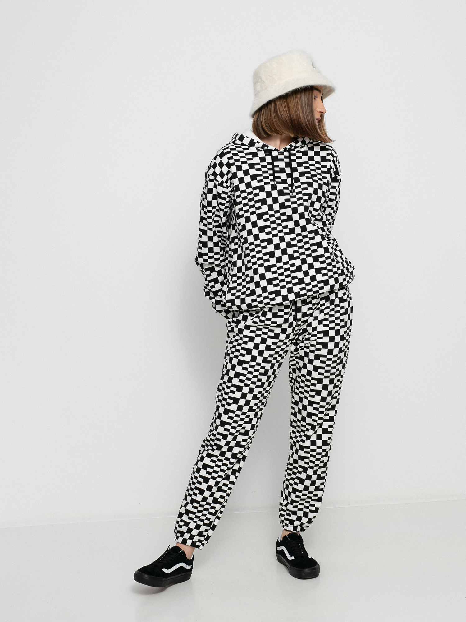 Bluza z kapturem Volcom Check U Out HD Wmn (black white)