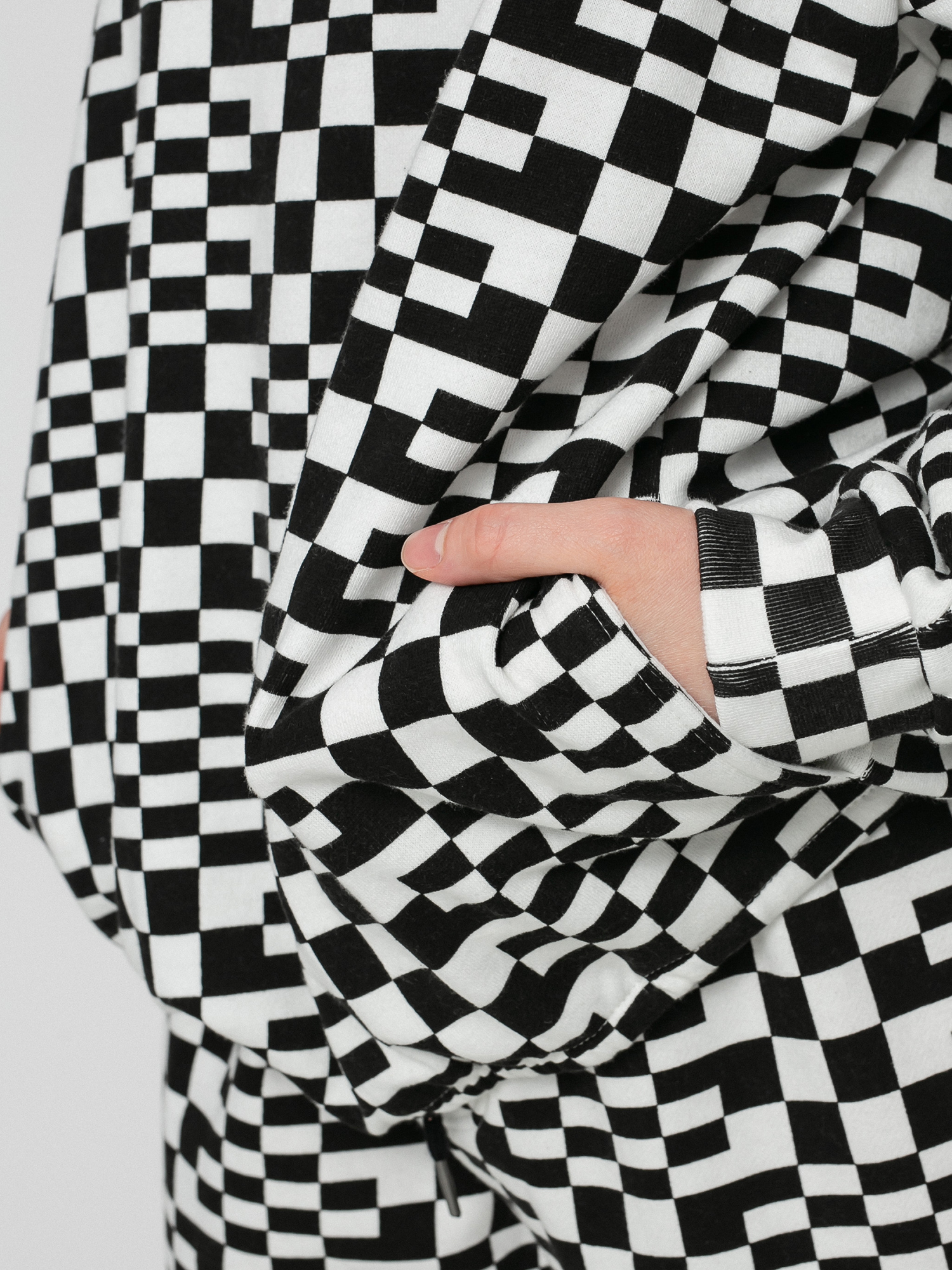 Bluza z kapturem Volcom Check U Out HD Wmn (black white)