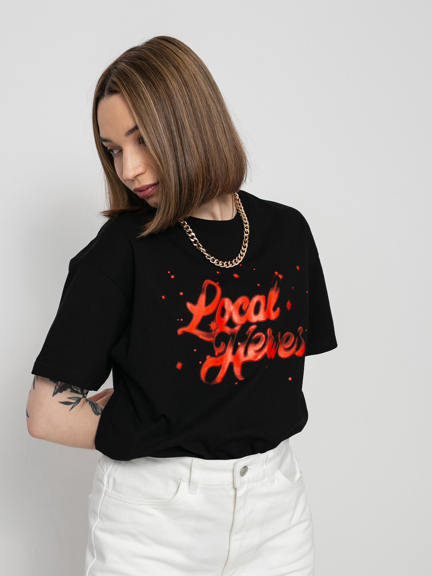 T-shirt Local Heroes Lh Red Airbrush Oversized Wmn (black)