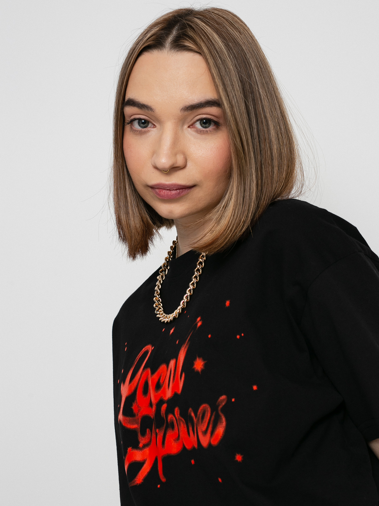 T-shirt Local Heroes Lh Red Airbrush Oversized Wmn (black)
