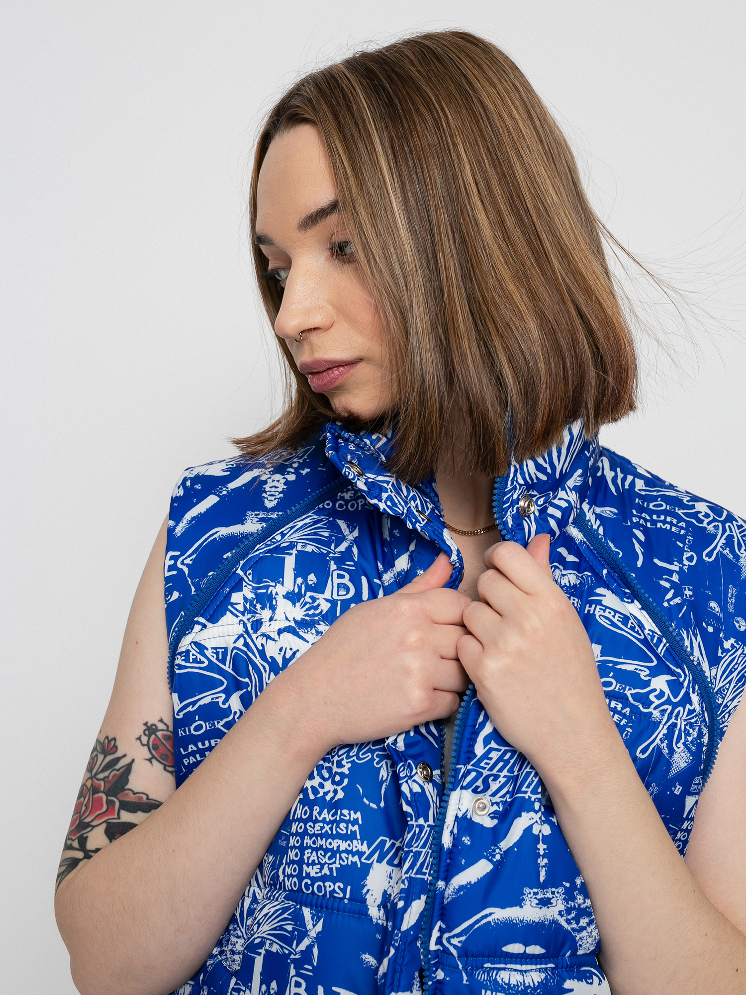 Kurtka Local Heroes Riot Puff Wmn (blue/white)