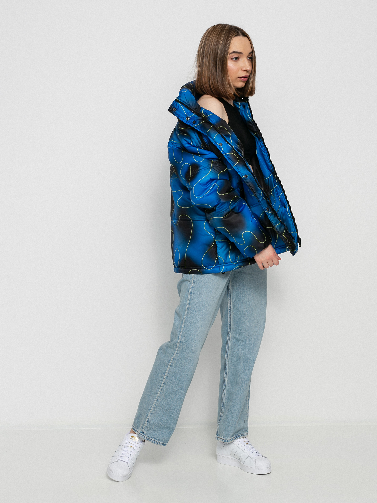 Kurtka Local Heroes Spray Puff Wmn (black/blue)