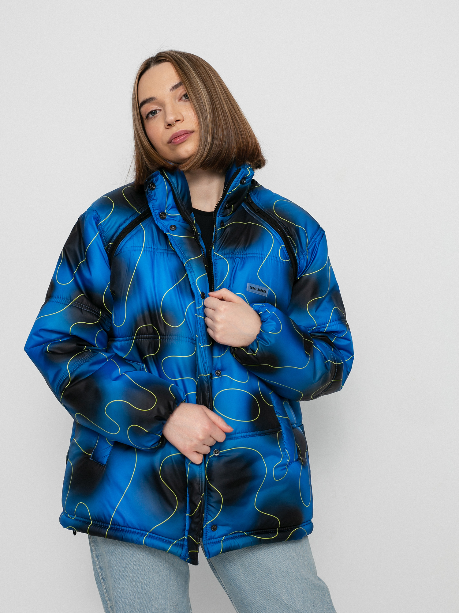 Kurtka Local Heroes Spray Puff Wmn (black/blue)