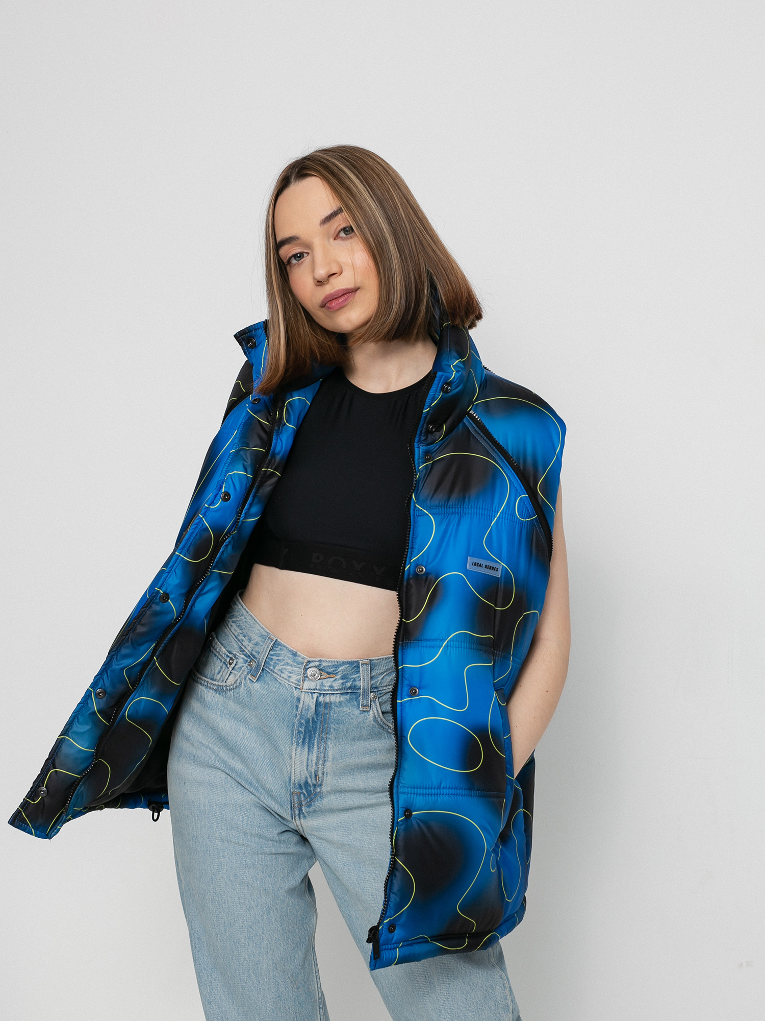 Kurtka Local Heroes Spray Puff Wmn (black/blue)