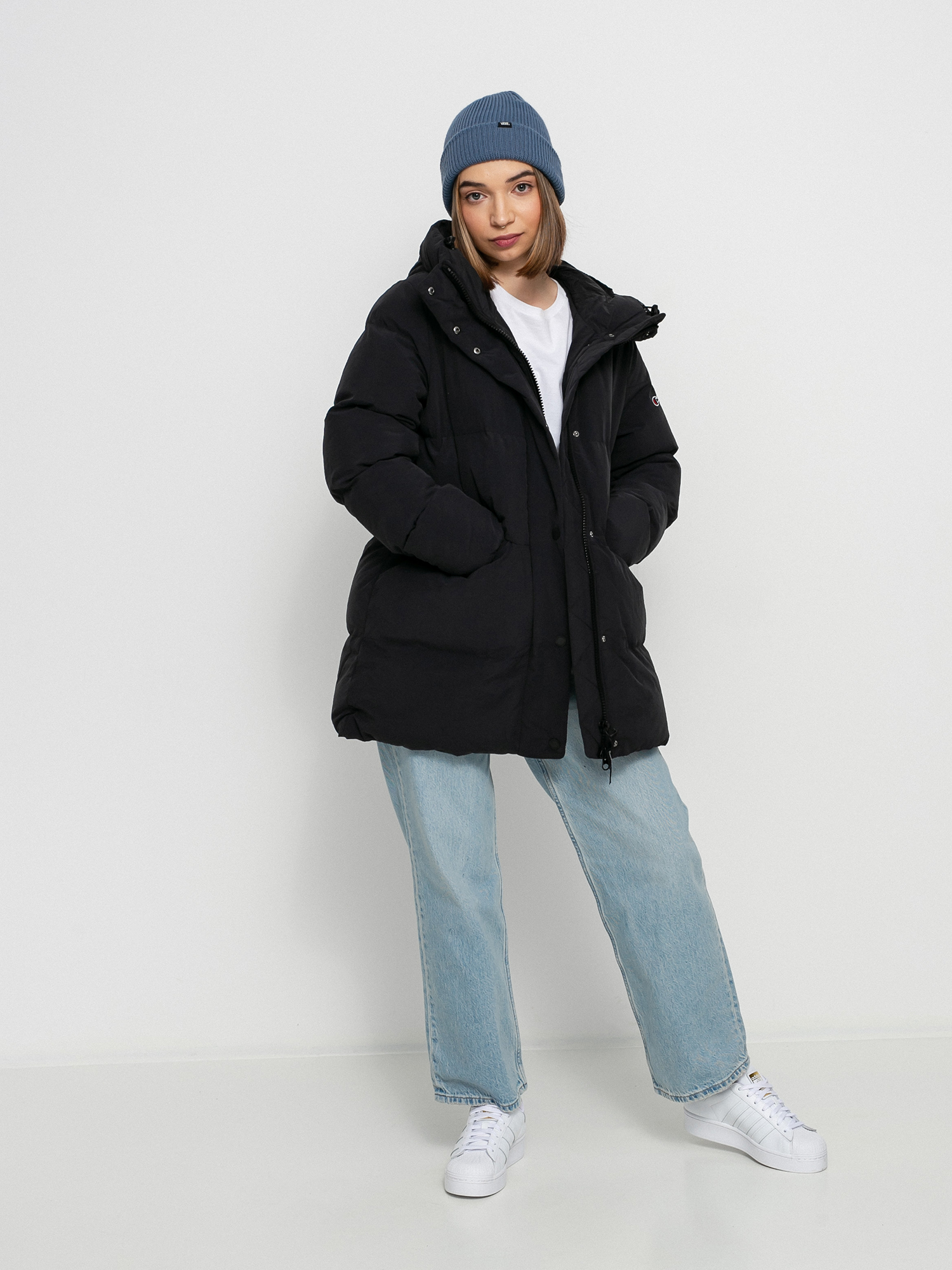 Kurtka Champion Hooded Jacket 114579 Wmn (nbk)