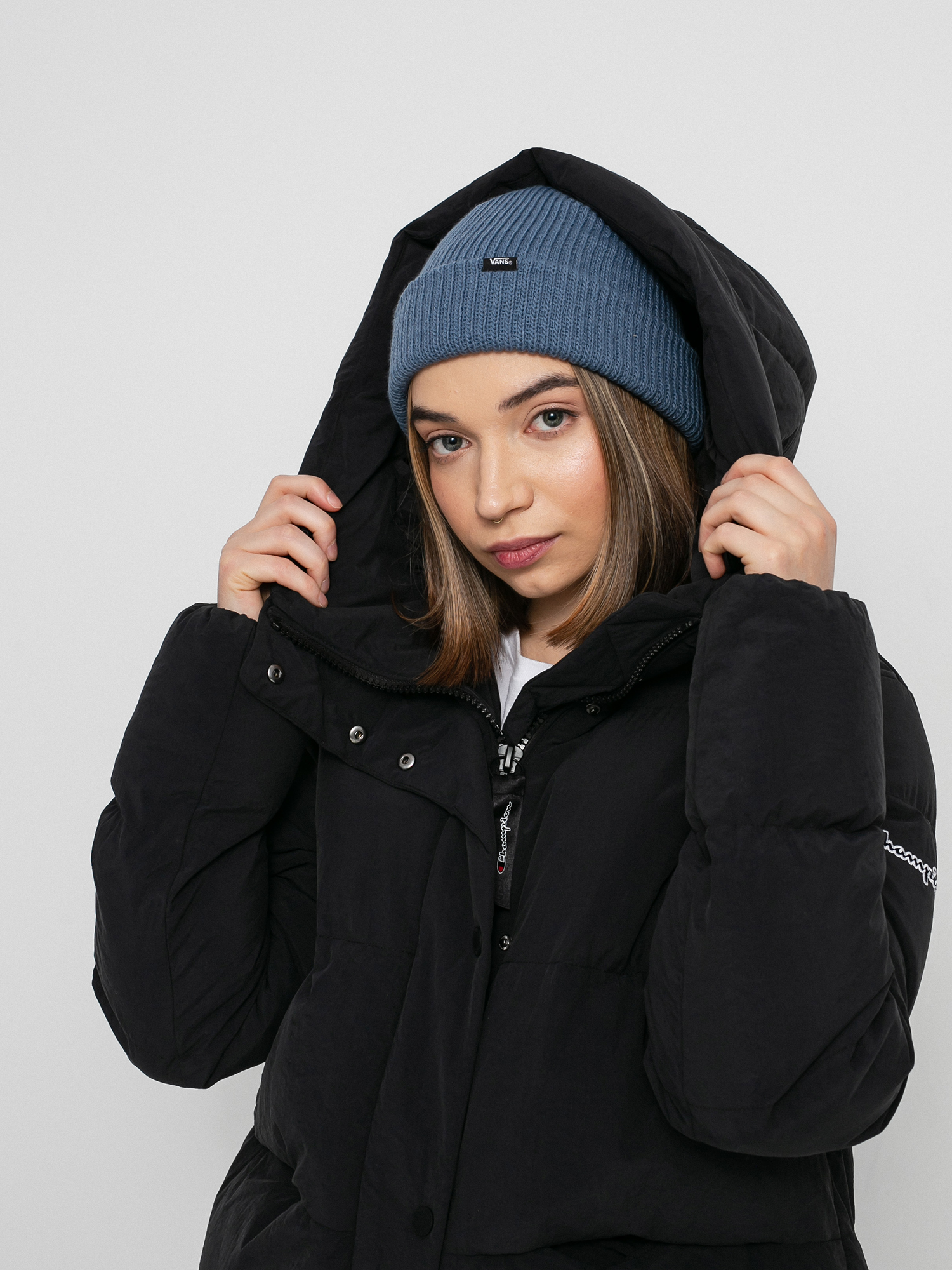 Kurtka Champion Hooded Jacket 114579 Wmn (nbk)