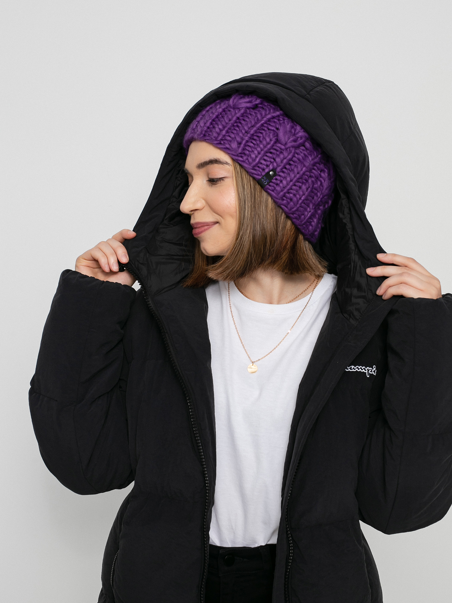 Kurtka Champion Hooded Polyfilled Jacket 114581 Wmn (nbk)
