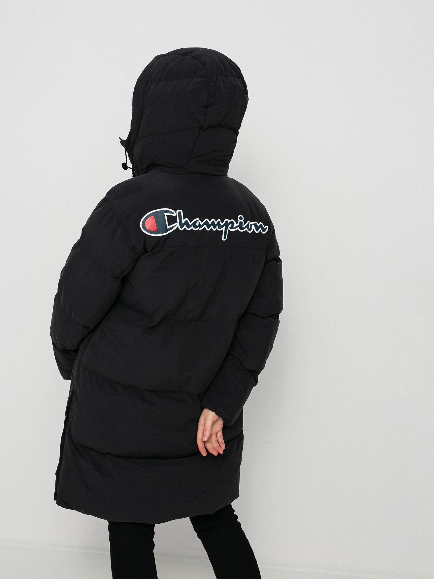 Kurtka Champion Hooded Polyfilled Jacket 114581 Wmn (nbk)