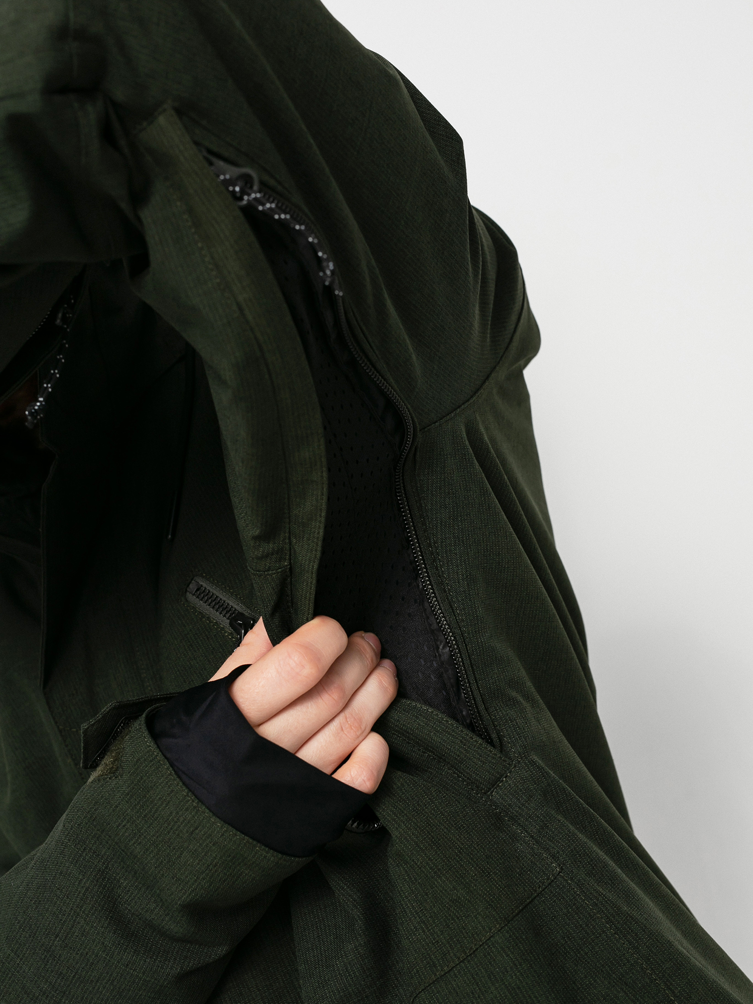 Damska Kurtka snowboardowa Volcom Shrine Ins (black green)
