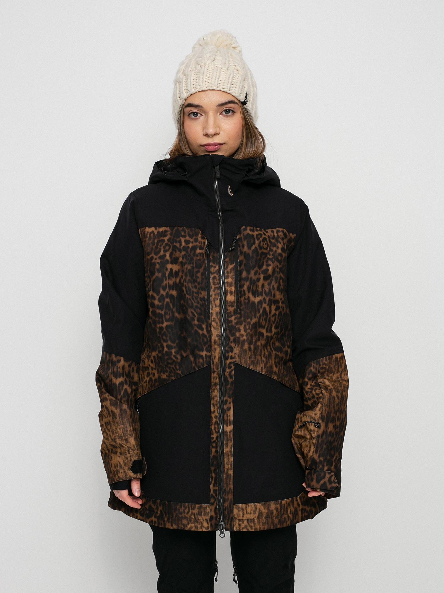 Damska Kurtka snowboardowa Volcom Shelter 3D Stretch (leopard)