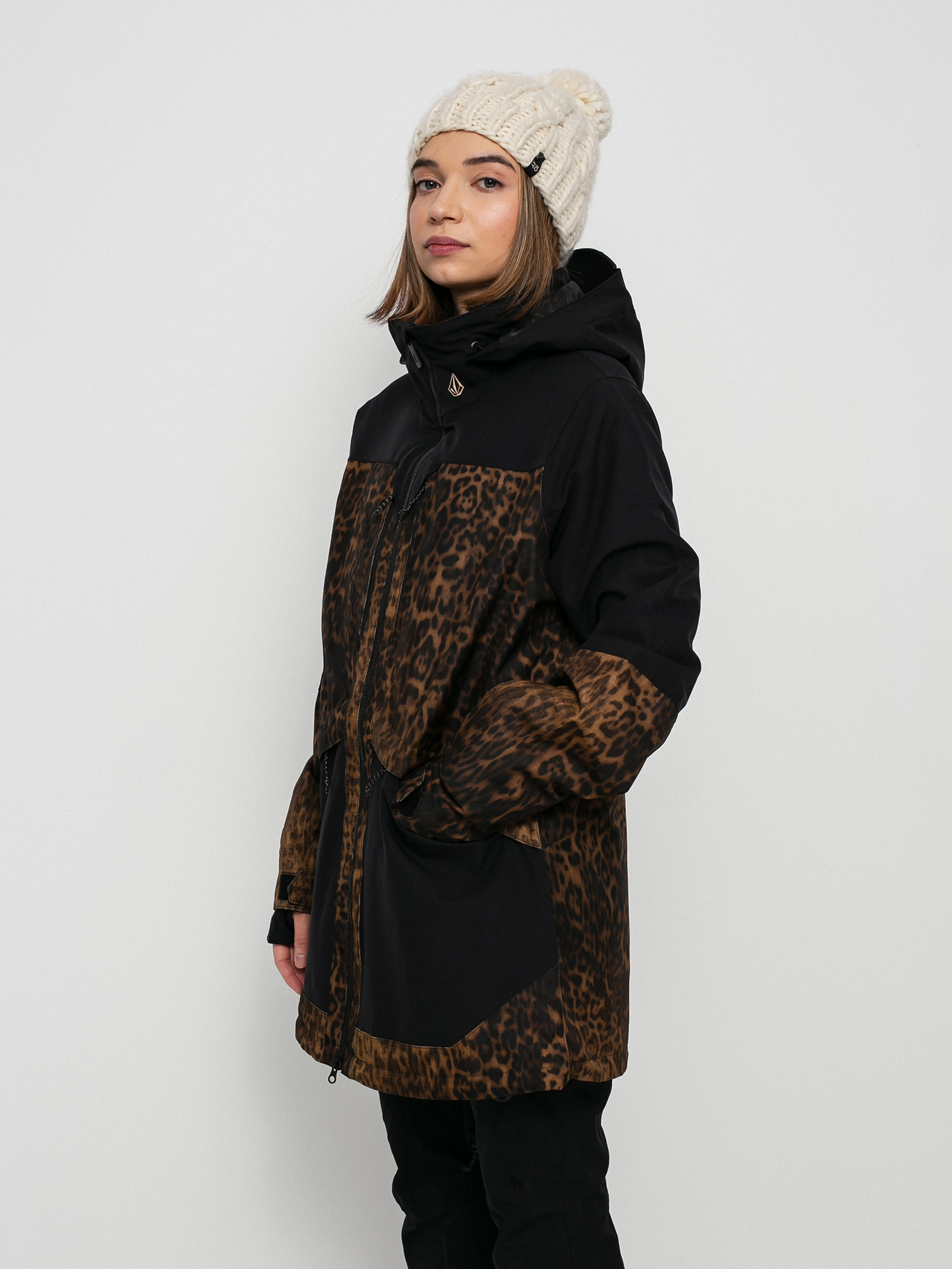 Damska Kurtka snowboardowa Volcom Shelter 3D Stretch (leopard)