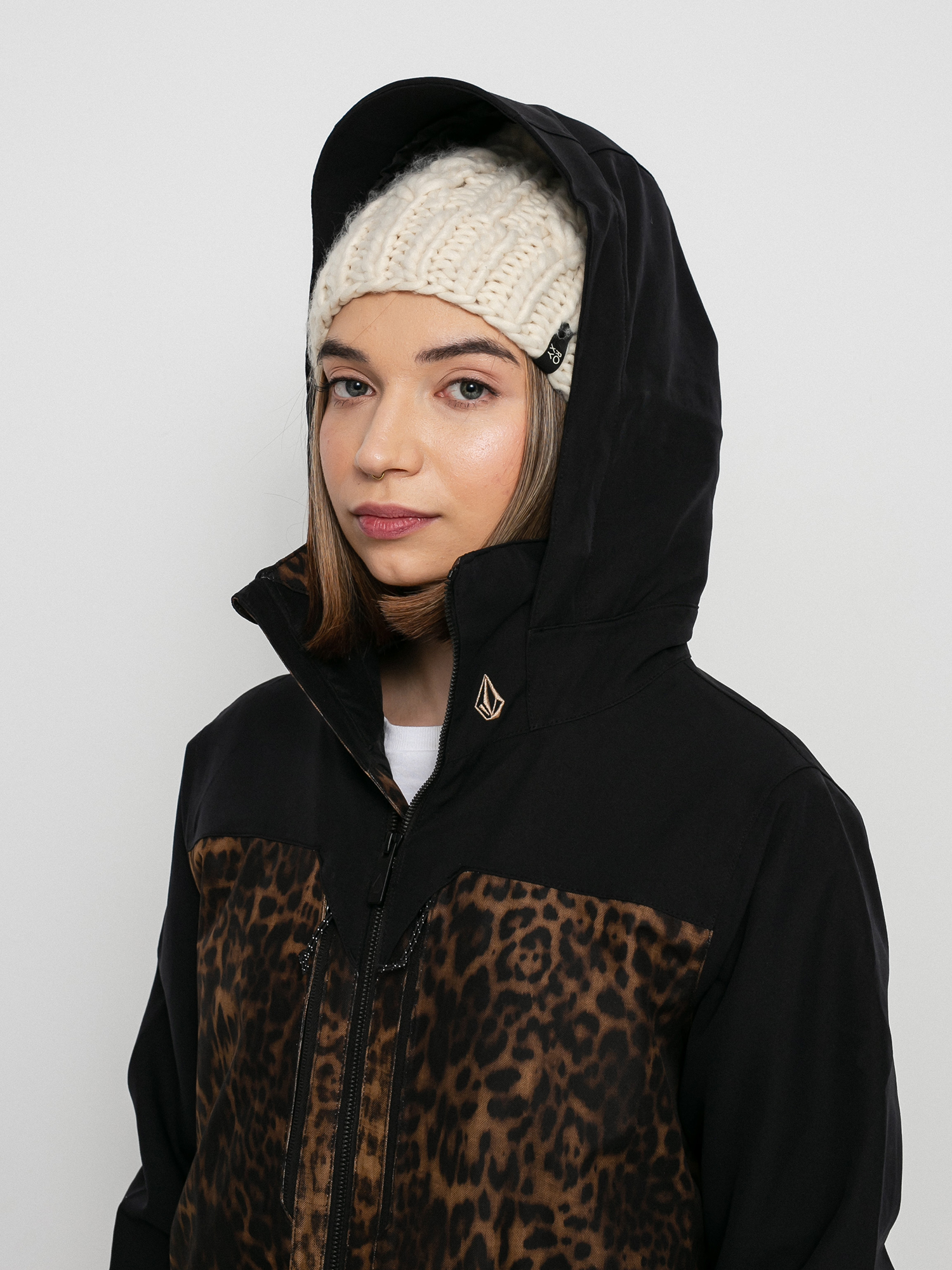 Damska Kurtka snowboardowa Volcom Shelter 3D Stretch (leopard)