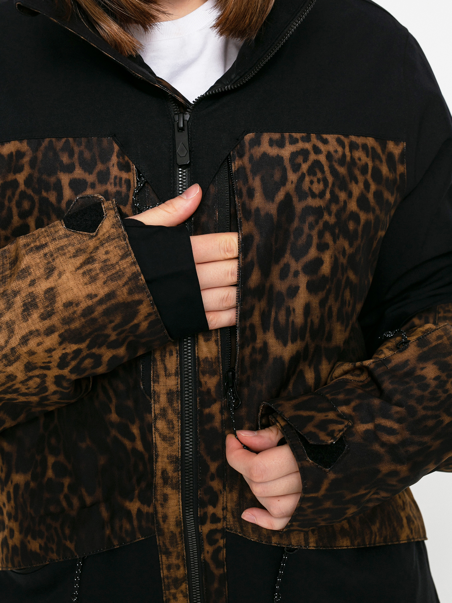 Damska Kurtka snowboardowa Volcom Shelter 3D Stretch (leopard)