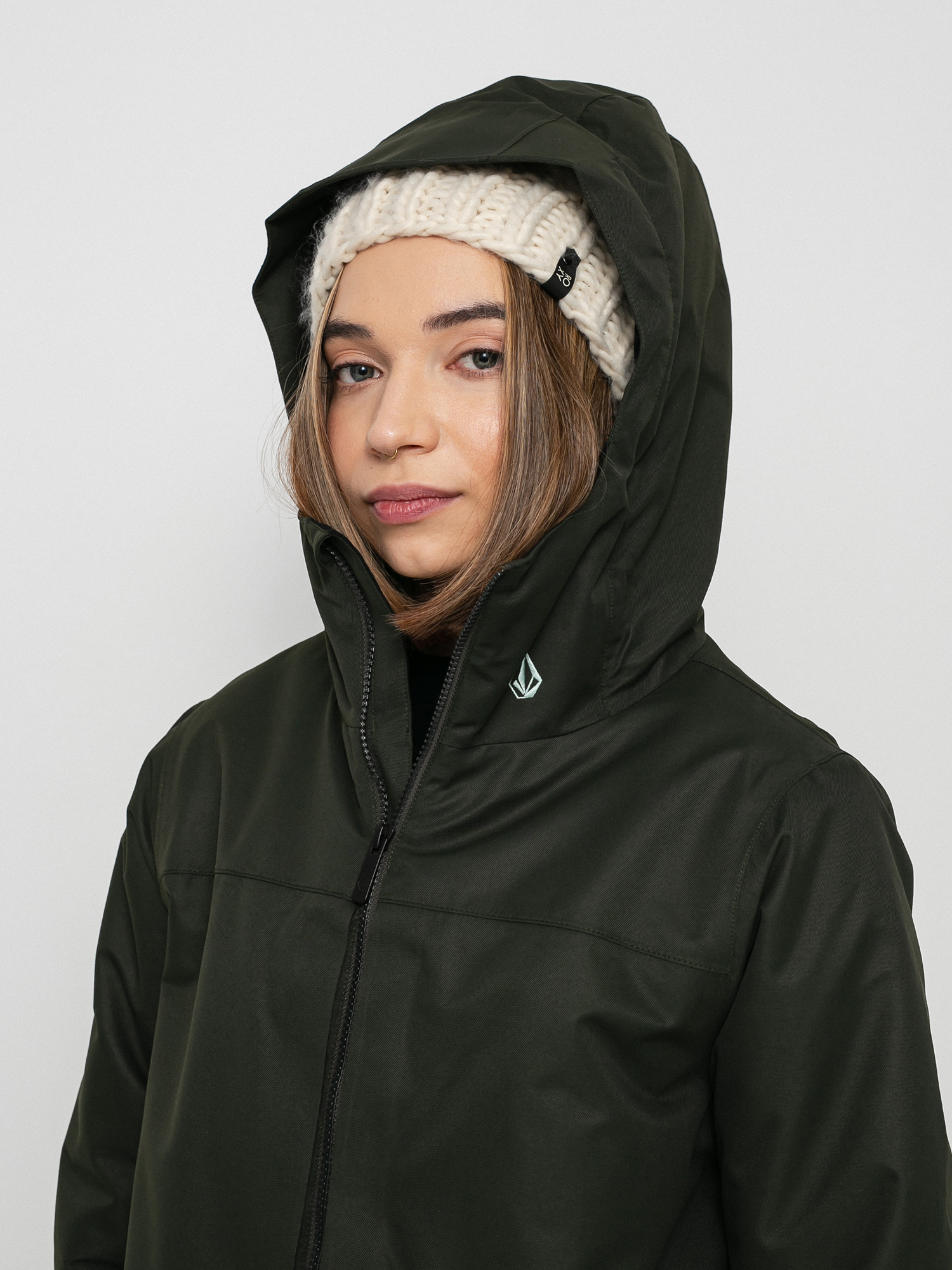 Damska Kurtka snowboardowa Volcom Strayer Ins (black green)