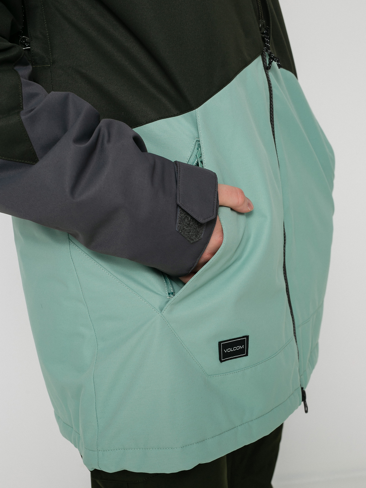 Damska Kurtka snowboardowa Volcom Strayer Ins (black green)