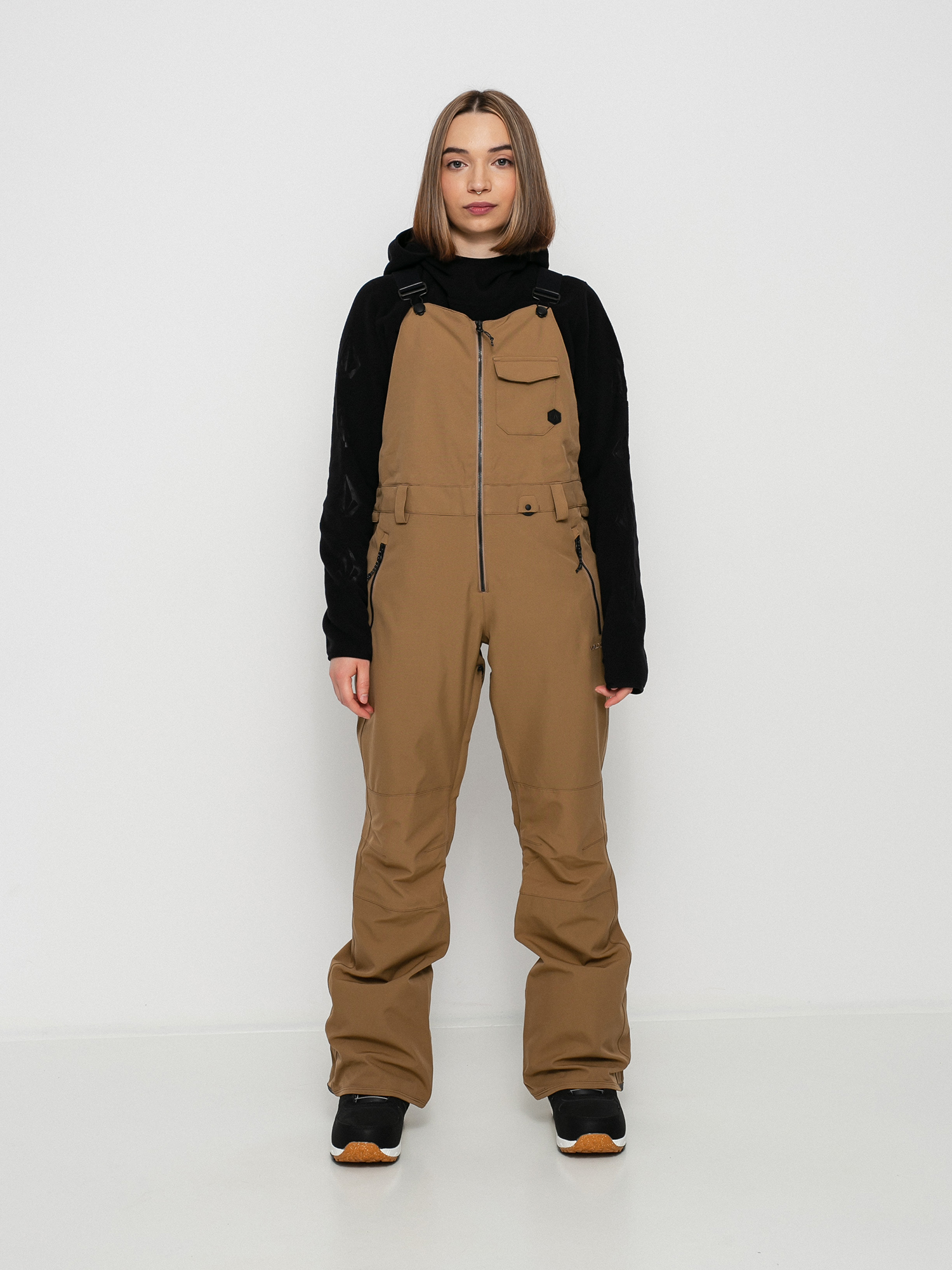 Damskie Spodnie snowboardowe Volcom Swift Bib Overall (coffee)