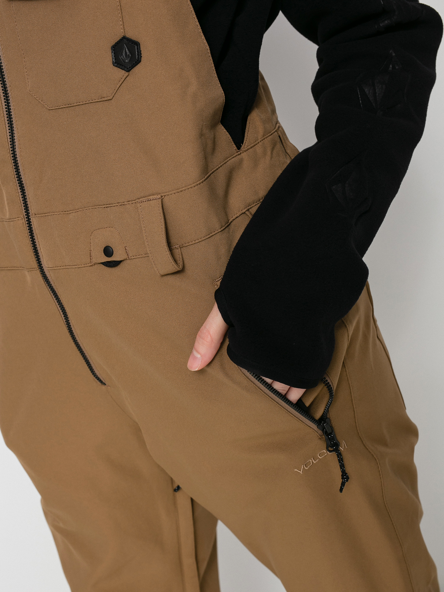 Damskie Spodnie snowboardowe Volcom Swift Bib Overall (coffee)