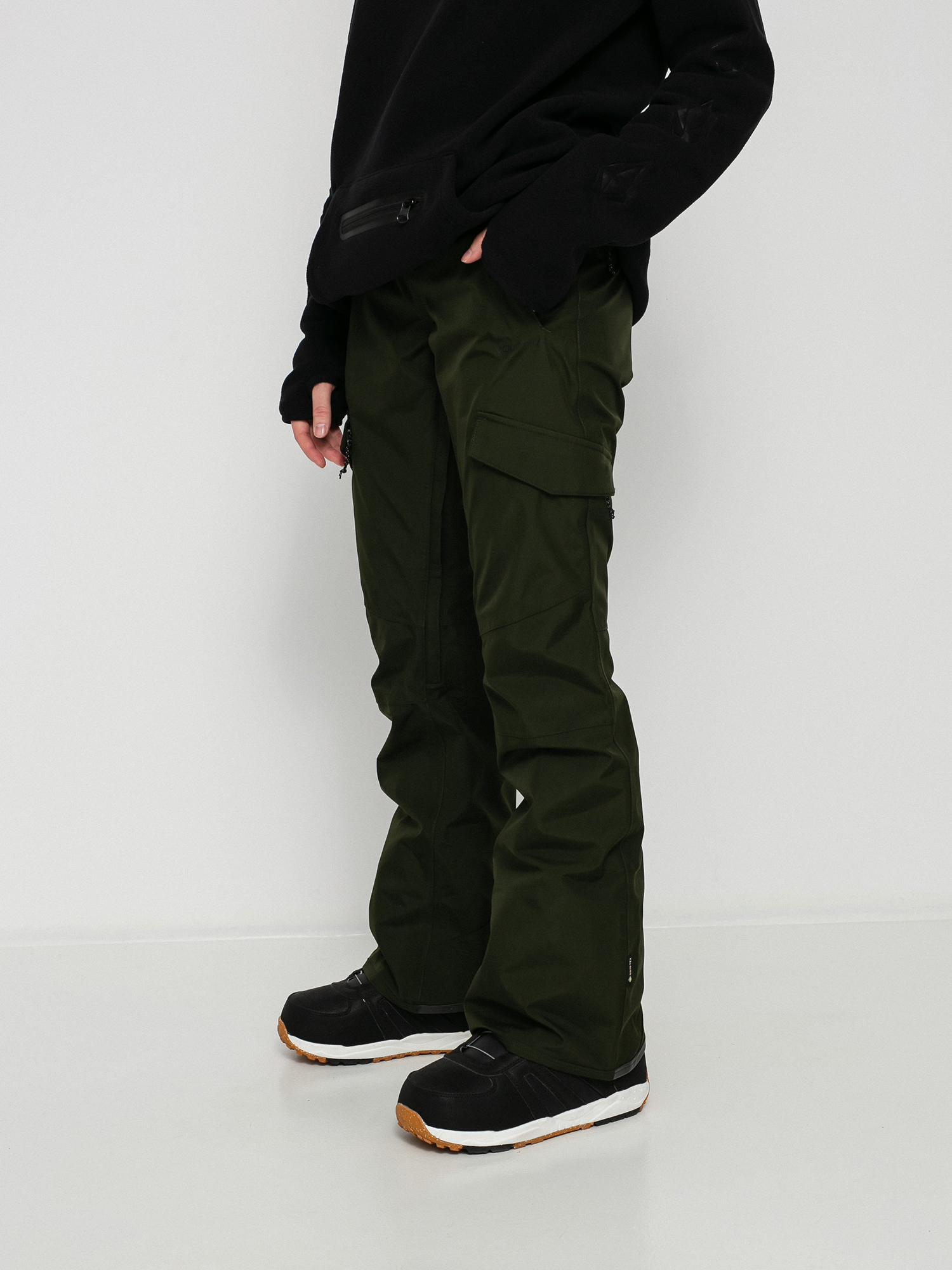 Damskie Spodnie snowboardowe Volcom Aston Gore Tex (black green)