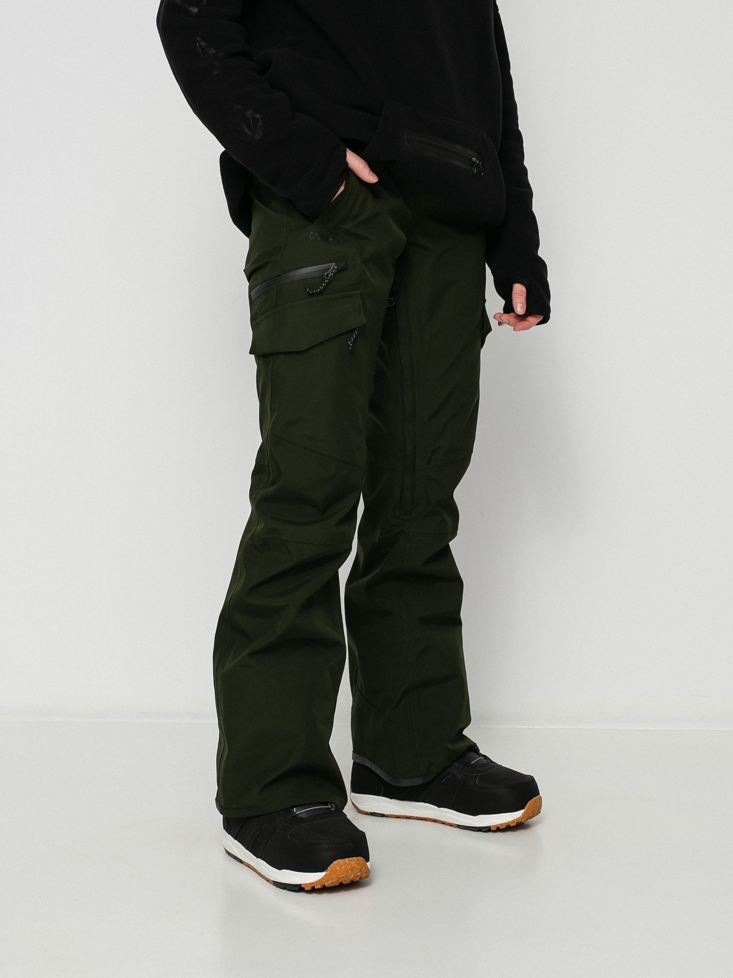 Damskie Spodnie snowboardowe Volcom Aston Gore Tex (black green)