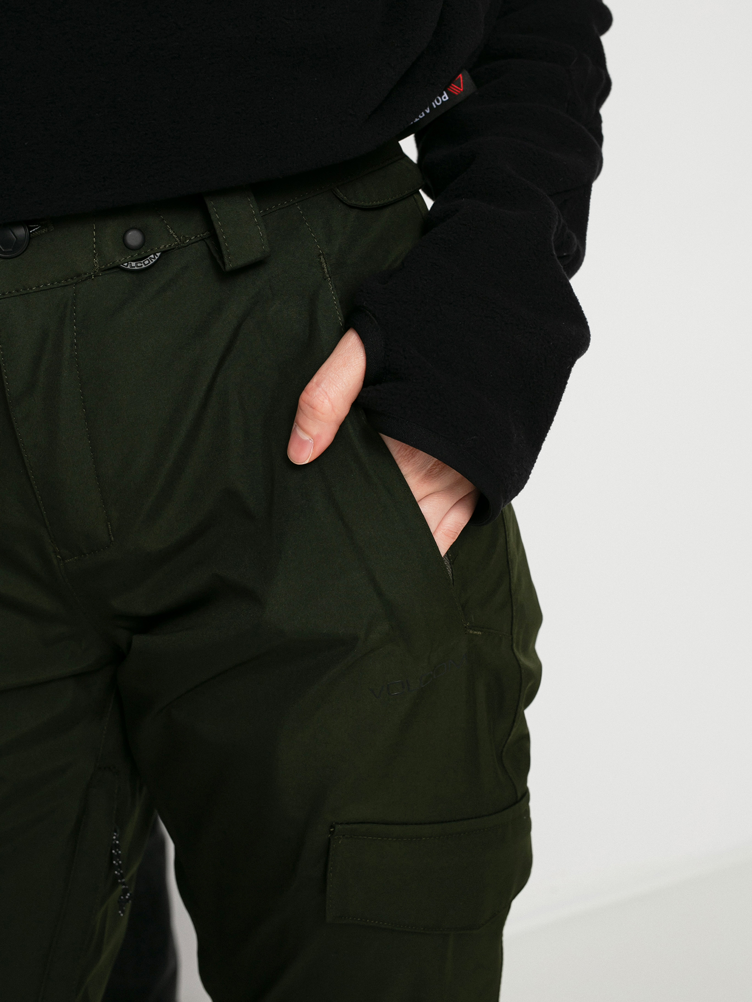 Damskie Spodnie snowboardowe Volcom Aston Gore Tex (black green)